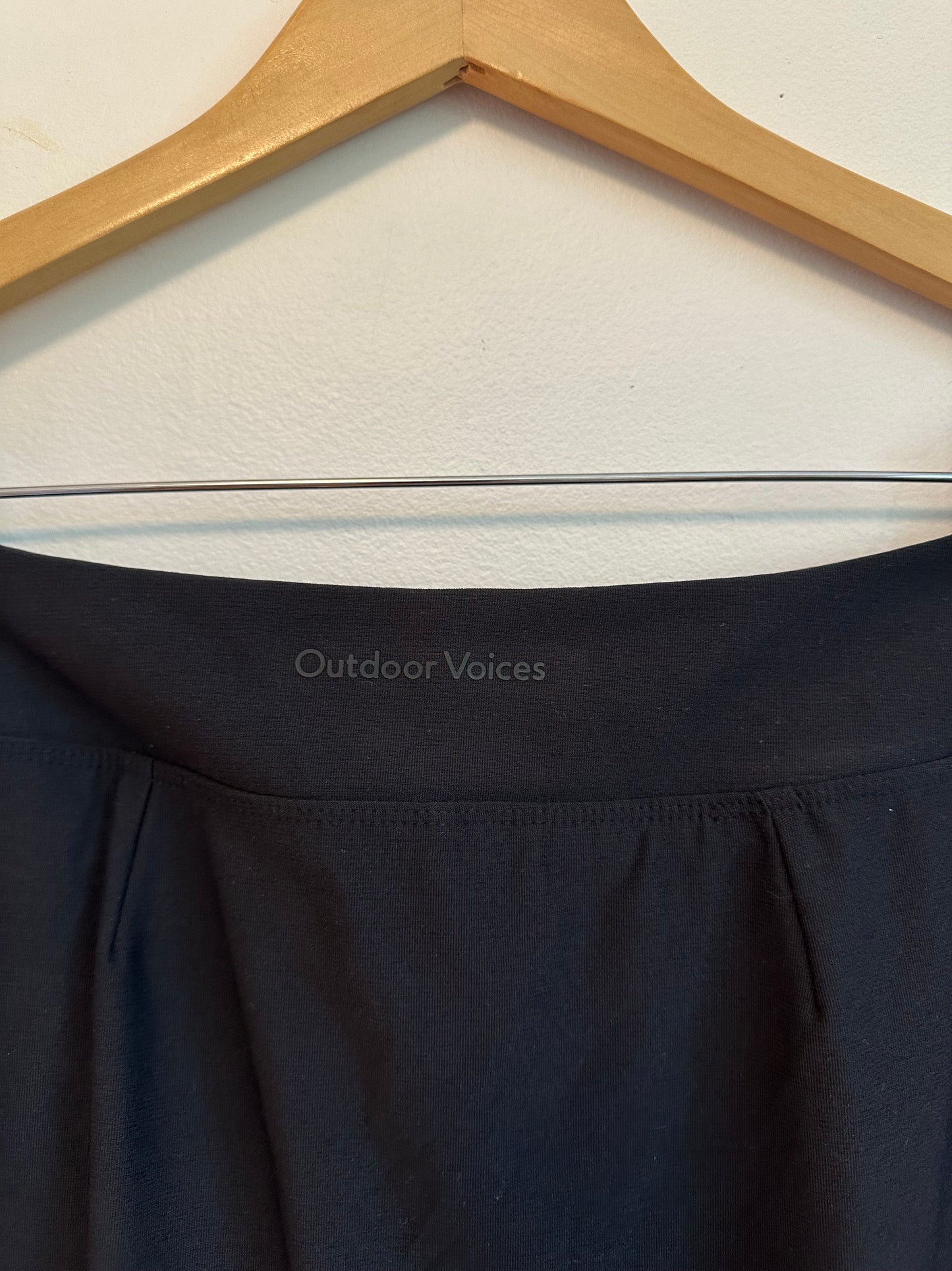 Outdoor Voices Black Wrap Front Active Skort | Size Large