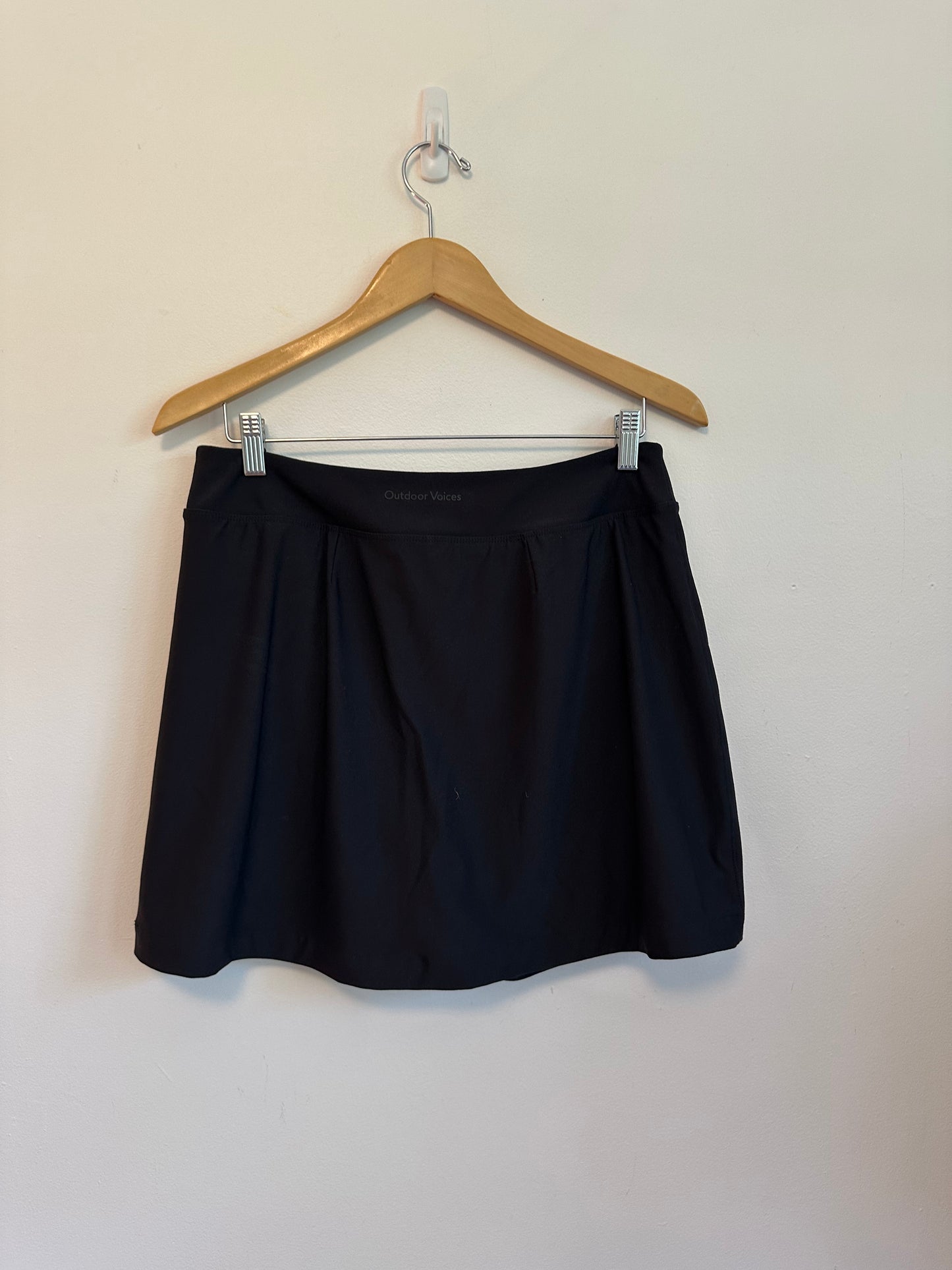 Outdoor Voices Black Wrap Front Active Skort | Size Large