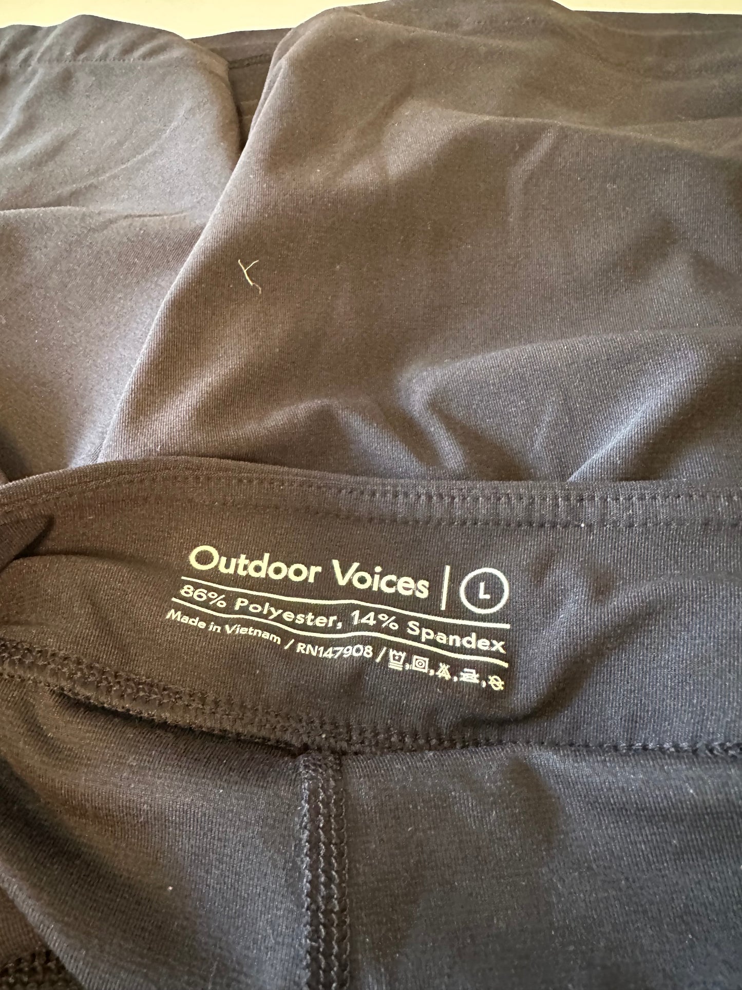 Outdoor Voices Black Wrap Front Active Skort | Size Large