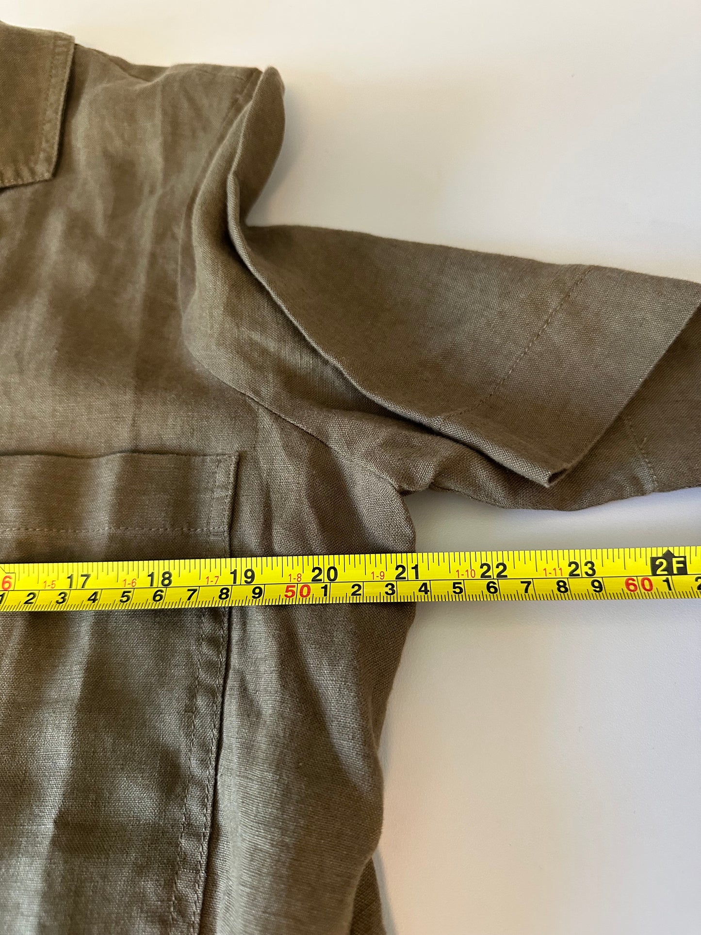 NWT Everlane The Linen Workwear Dress in Olive Green | Size Medium