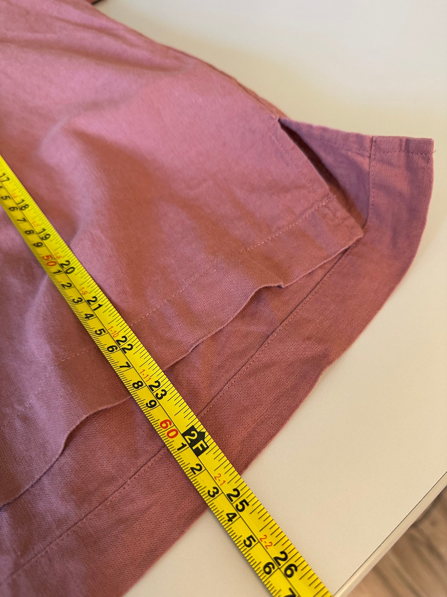 Madewell Short Sleeve Linen Blend Camp Shirt in Terracotta Rose | Size Small