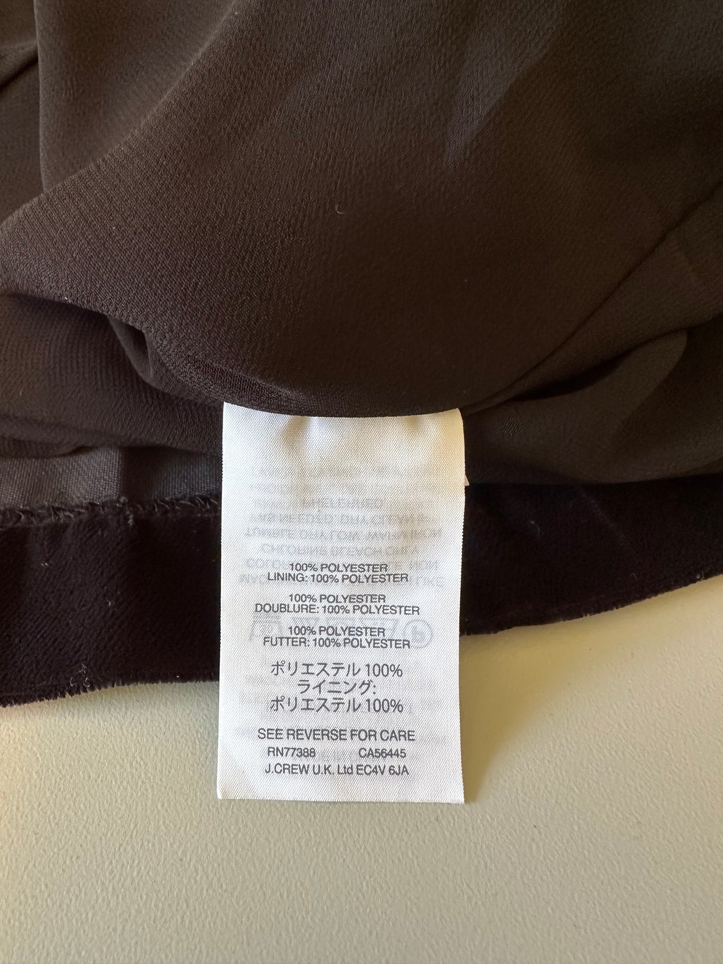 J. Crew Black Velvet Ruffle Wrap Camisole Top | Size 8 Petite