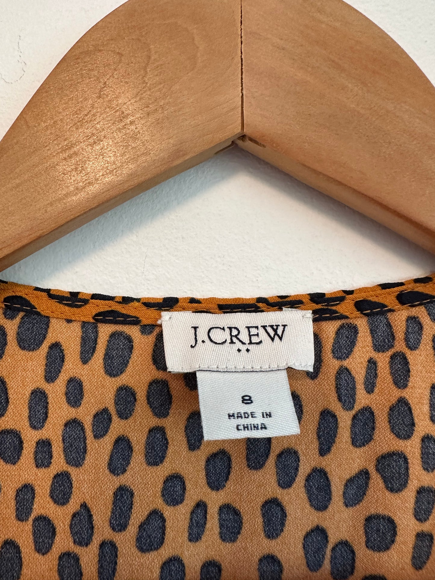 J. Crew Animal Print Short Sleeve Wrap Dress | Size 8