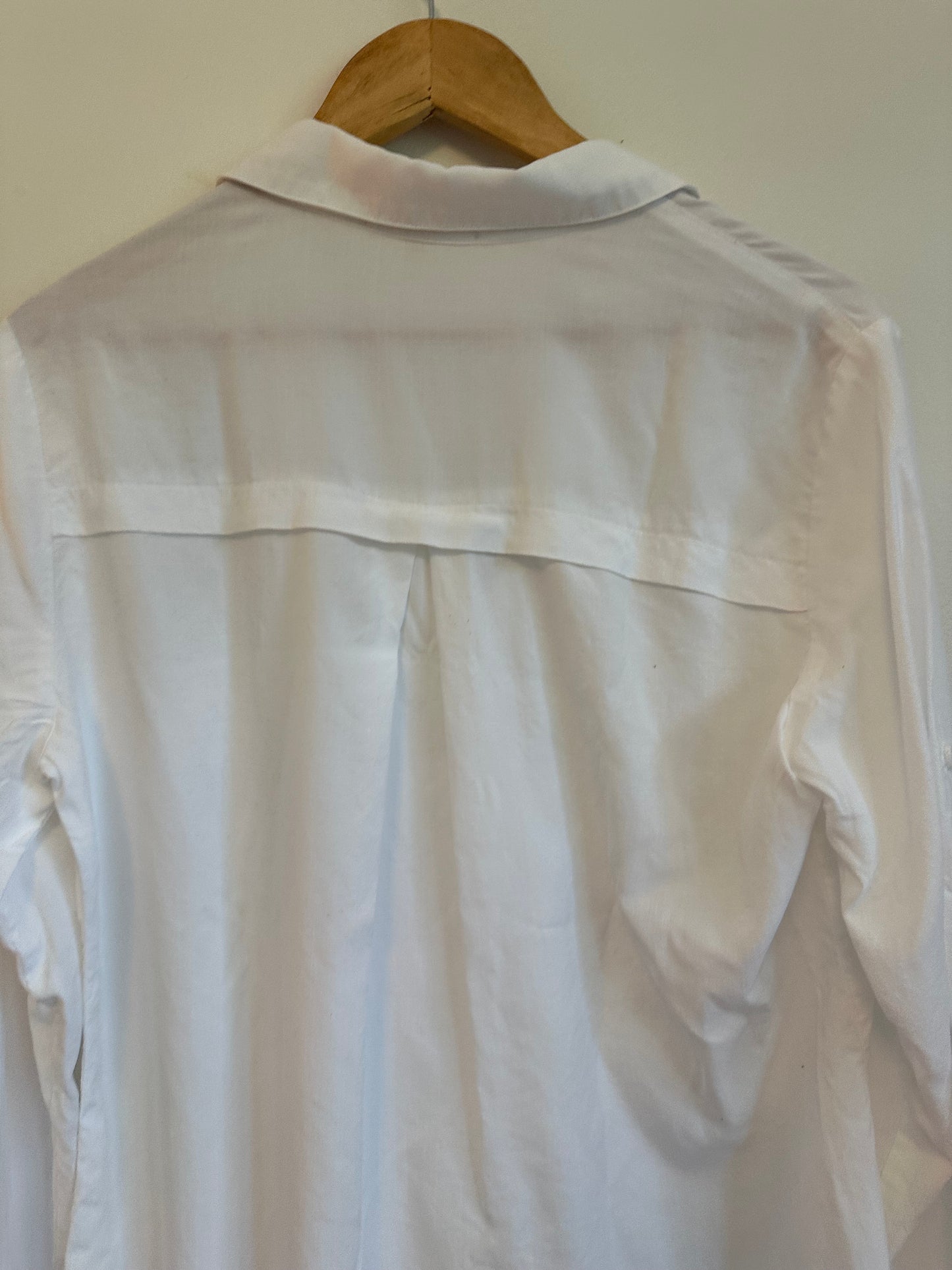 Cloth & Stone Cotton Long Sleeve Button Down Blouse in White | Size Medium