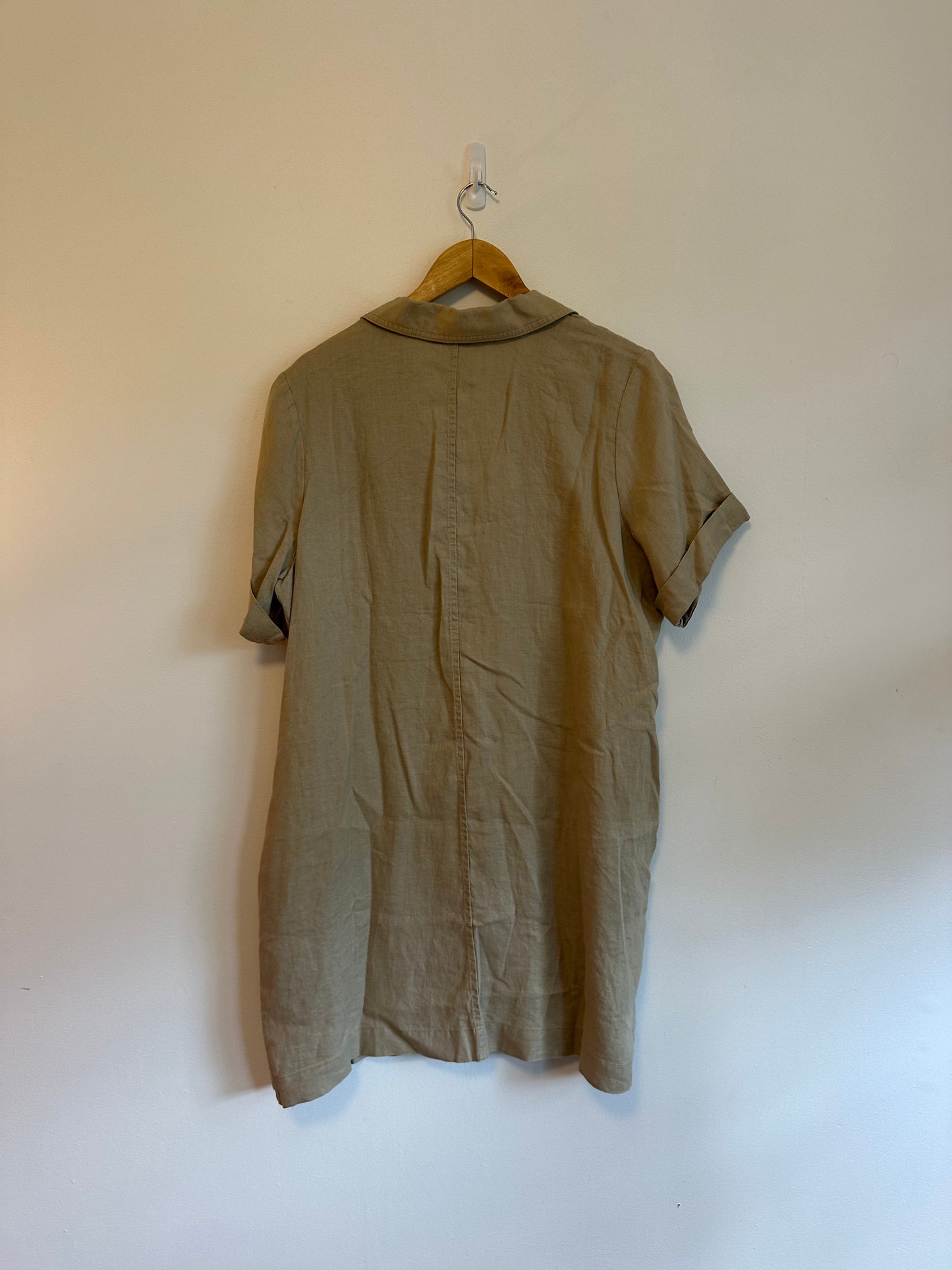 NWT Everlane The Shirtdress in Linen - Trench Coat Khaki | Size Large