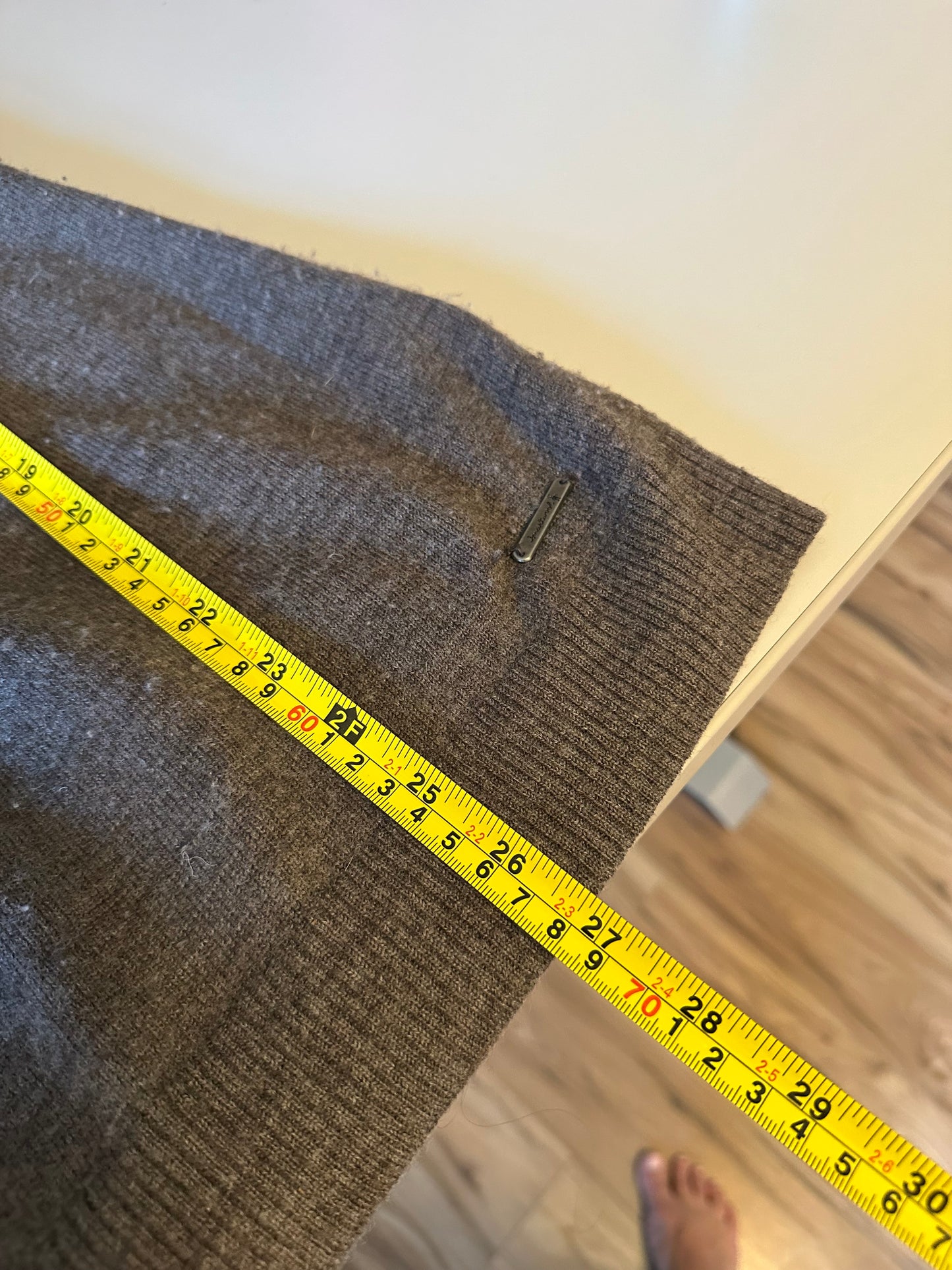 Smartwool 100% Merino Wool Cowl Neck Brown Tunic Sweater | Size Medium