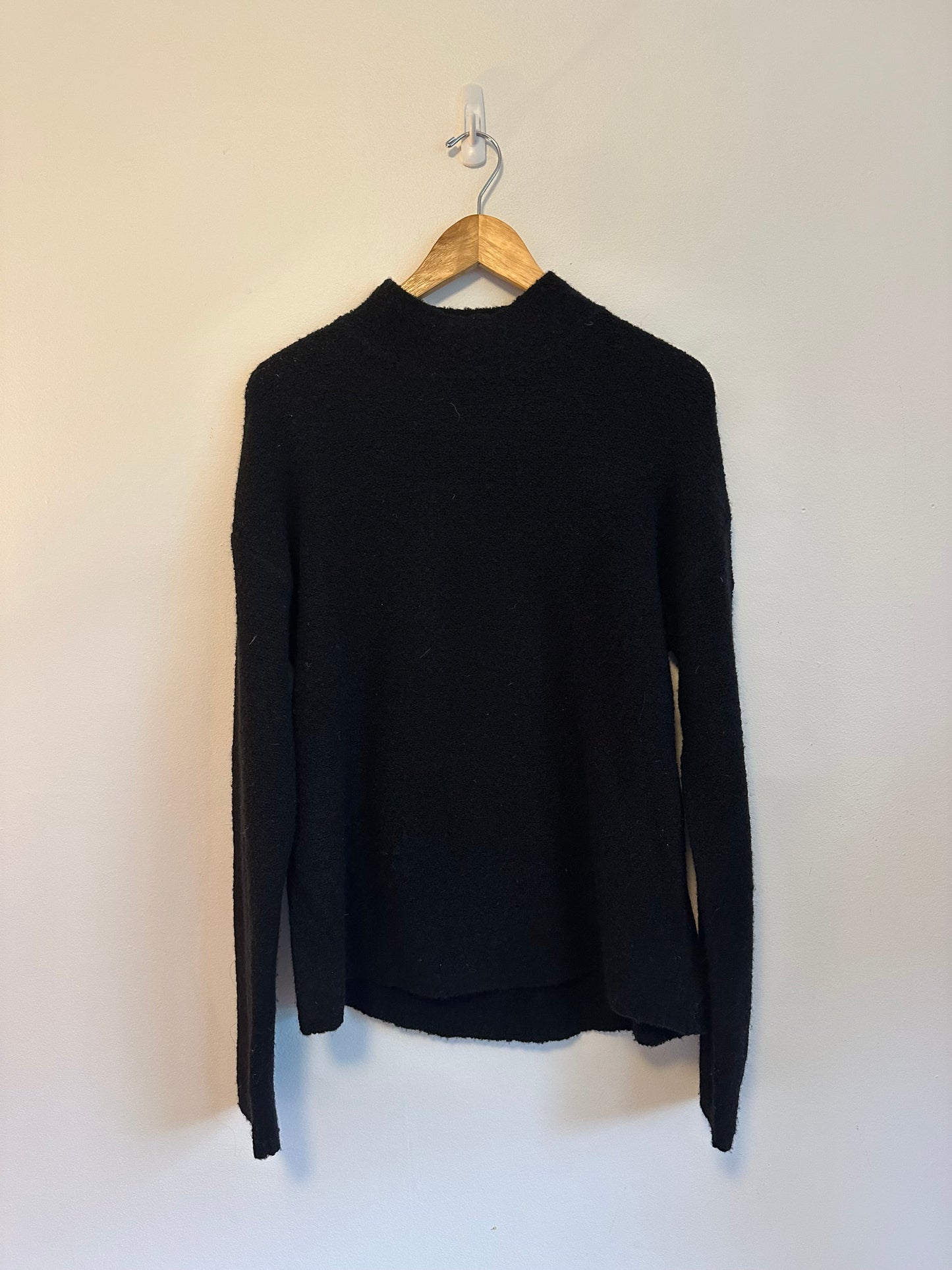 KJUS Zurich Black Merino Wool Yak Blend Mock Neck Sweater| Size Medium