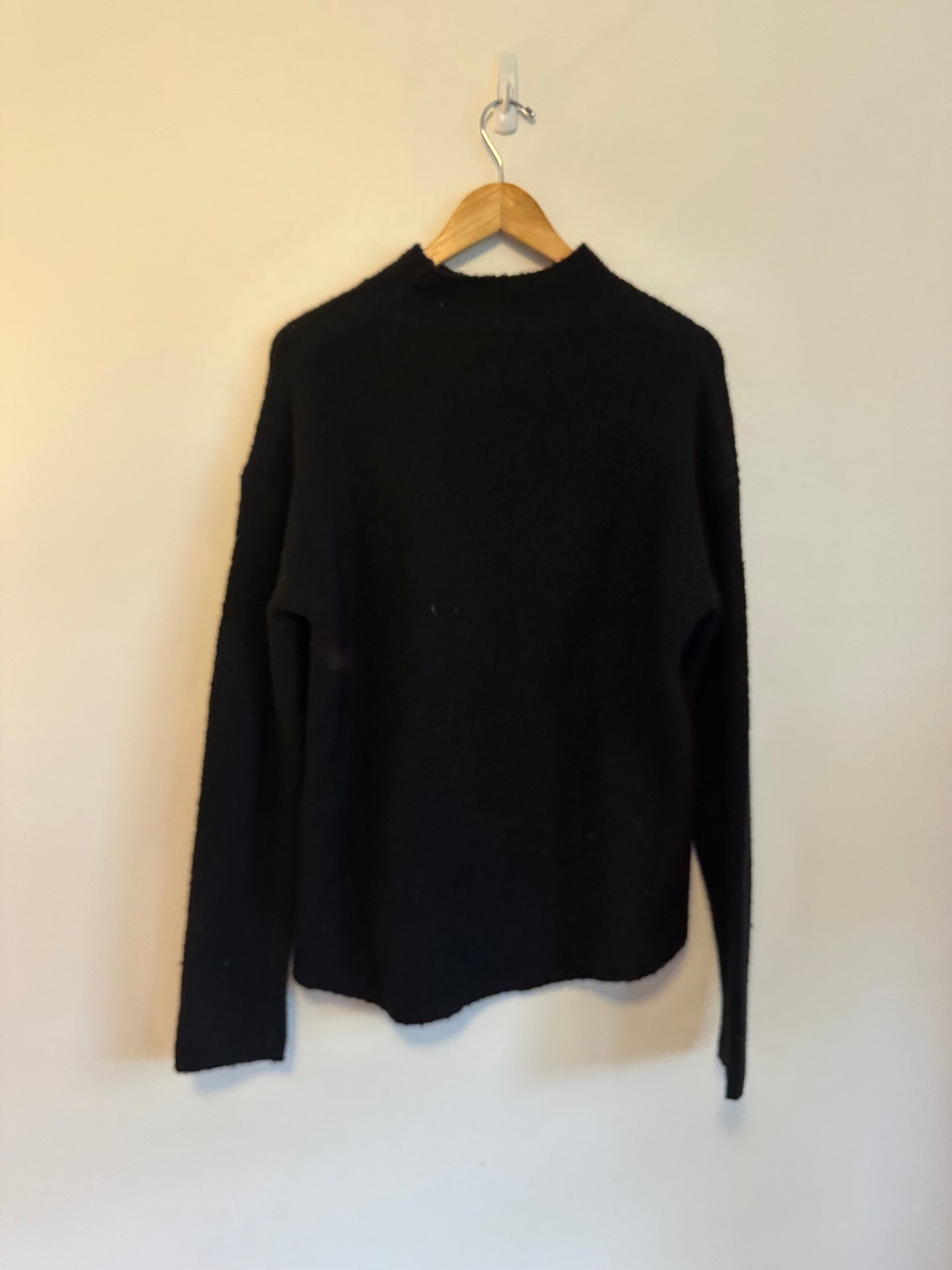 KJUS Zurich Black Merino Wool Yak Blend Mock Neck Sweater| Size Medium