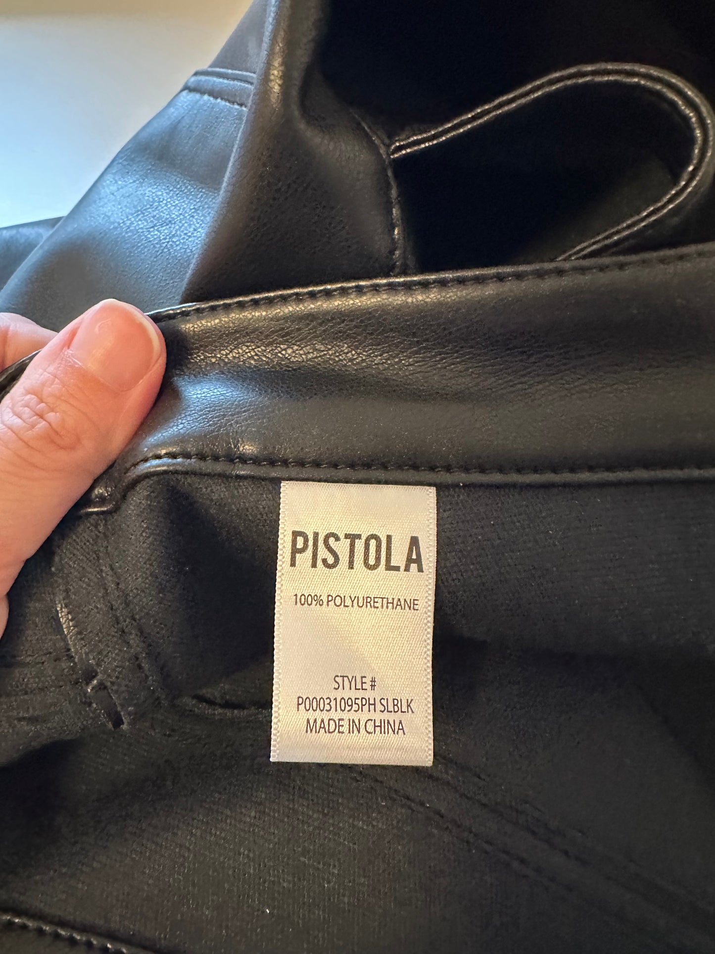 Pistola NWT Alice Utility Black Faux Leather Skirt | Size 28