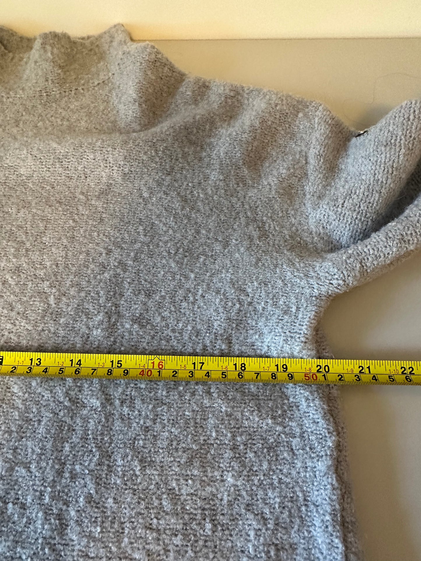 KJUS Gray Mock Neck Knit Long Sleeve Sweater | Size Large