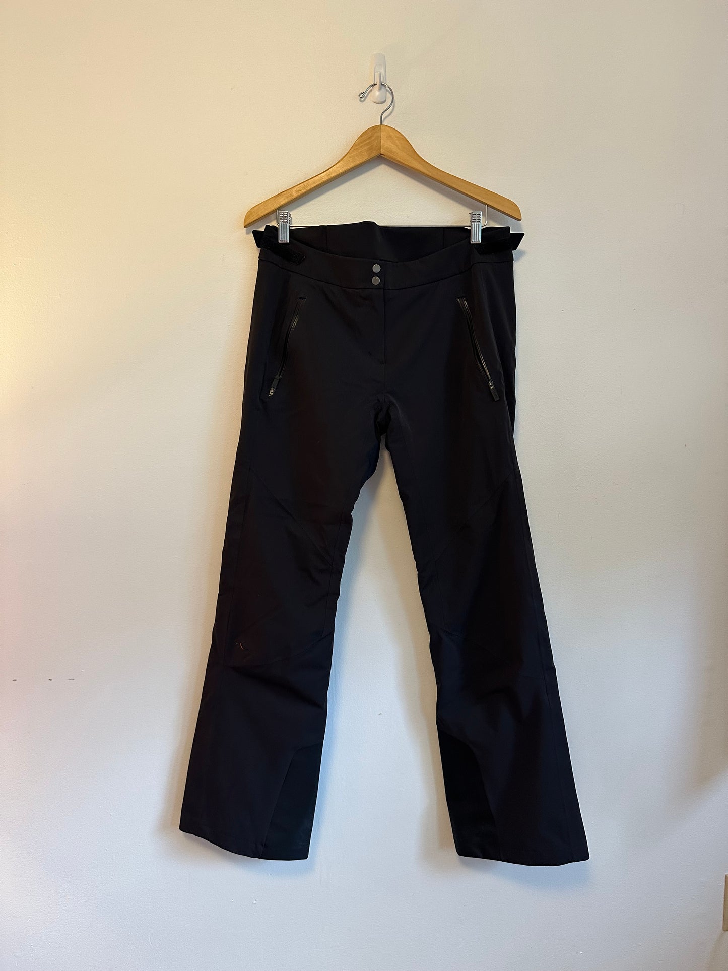 KJUS Regular Fit Mid Rise Technical Stretch Ski Pants in Black | Size Large