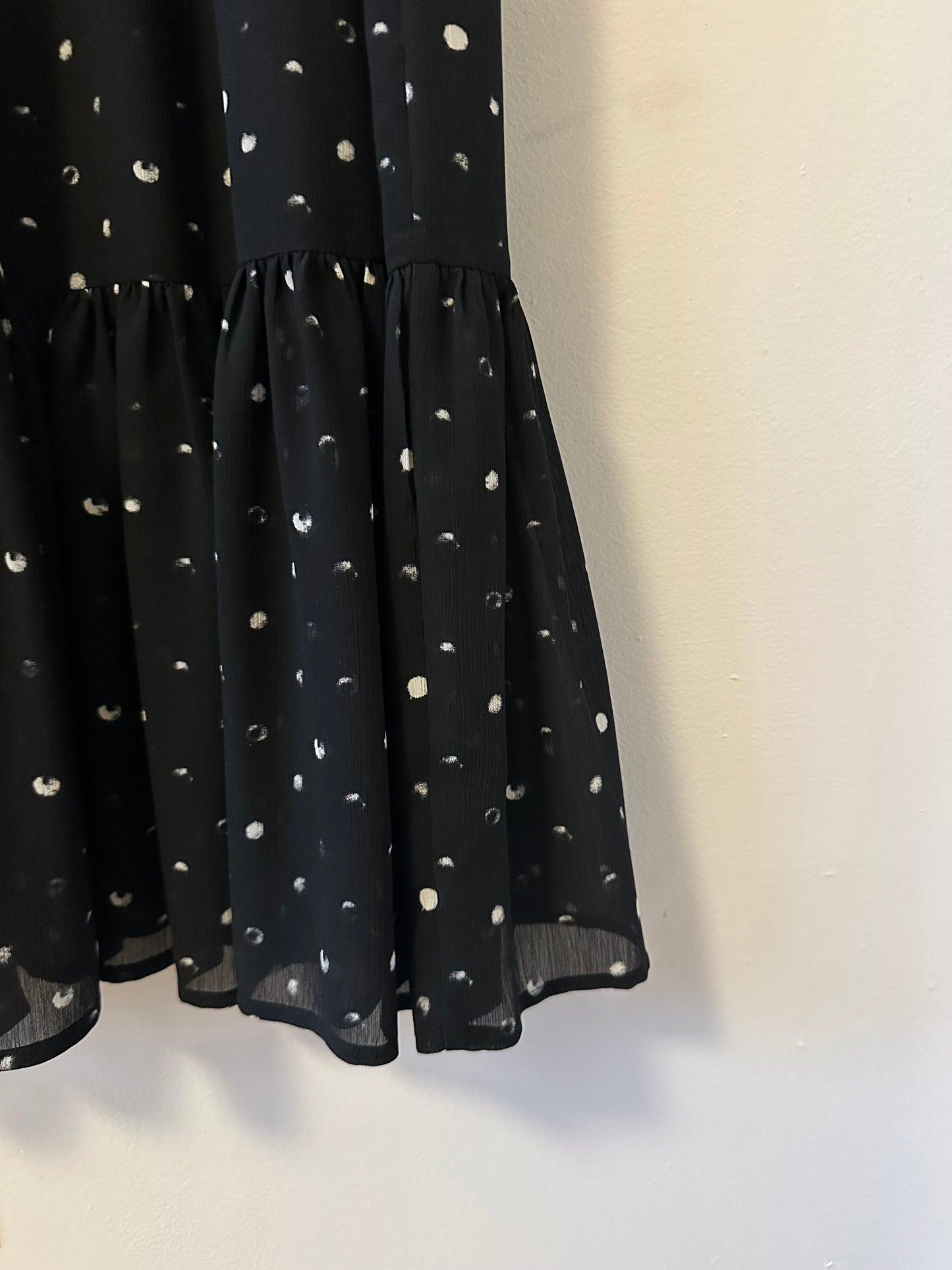 Point Sur Faux Wrap Dress in Crinkle Chiffon | Size 4