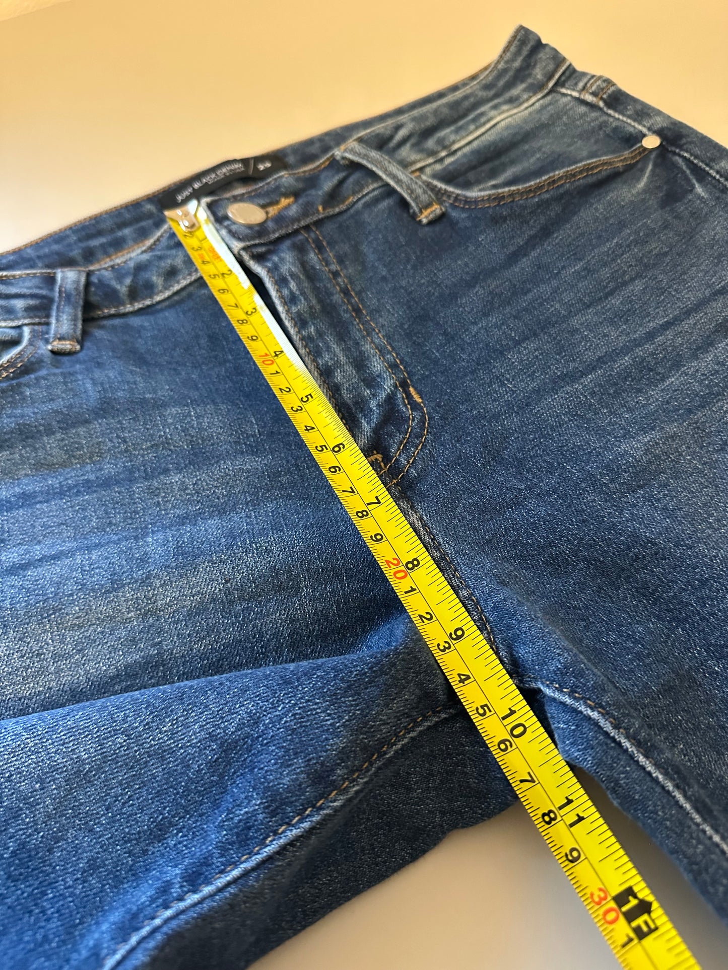 Just Black Denim Medium Wash Full Length Flare Leg Jeans | Size 29