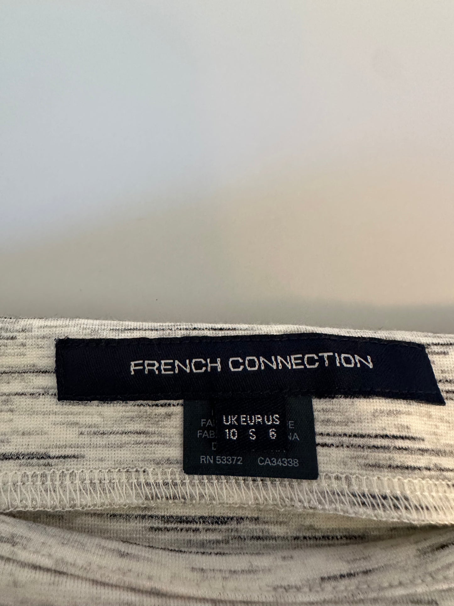 French Connection Grey Space Dye Sleeveless Zip Side Shift Dress | Size 6
