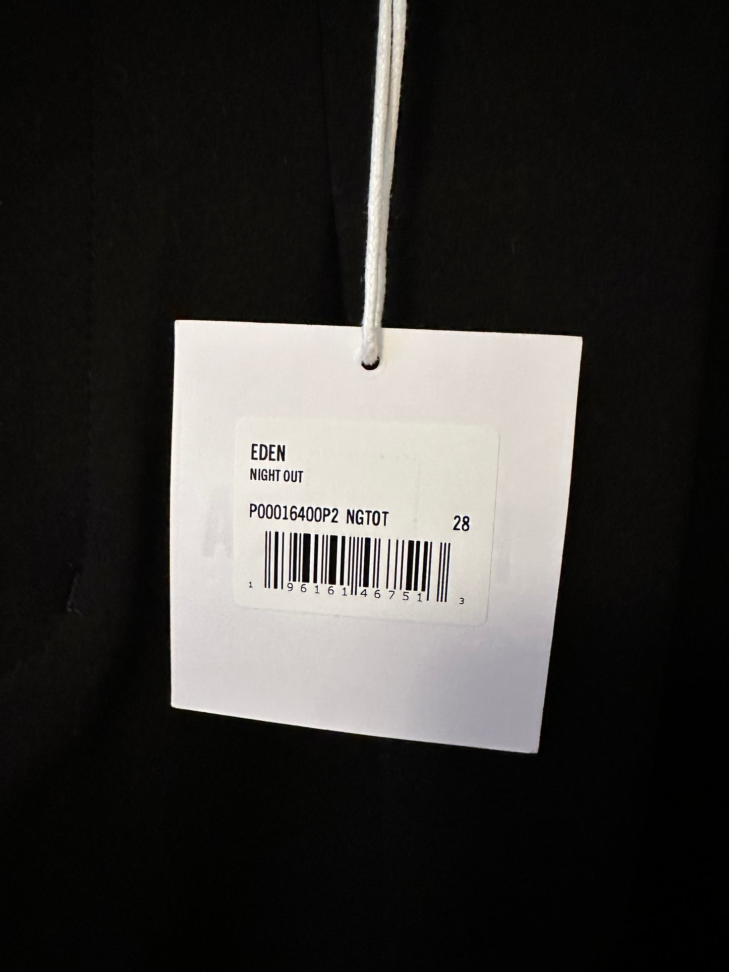 Pistola NWT Eden Pleated Barrel Leg Trousers in Night Out Black | Size 28