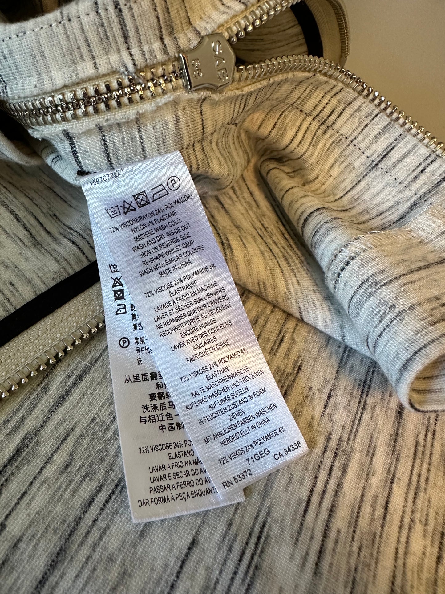 French Connection Grey Space Dye Sleeveless Zip Side Shift Dress | Size 6