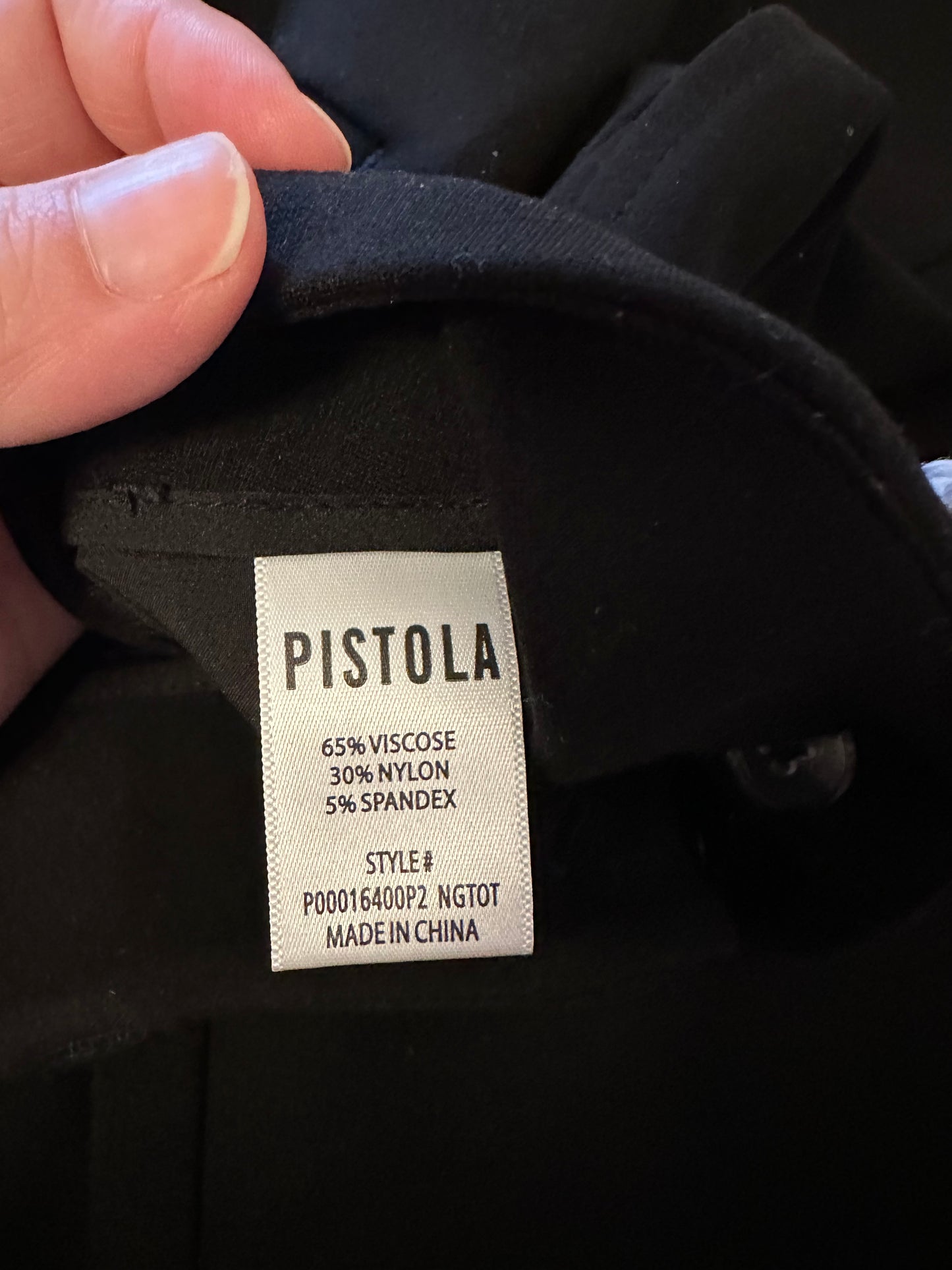 Pistola NWT Eden Pleated Barrel Leg Trousers in Night Out Black | Size 28