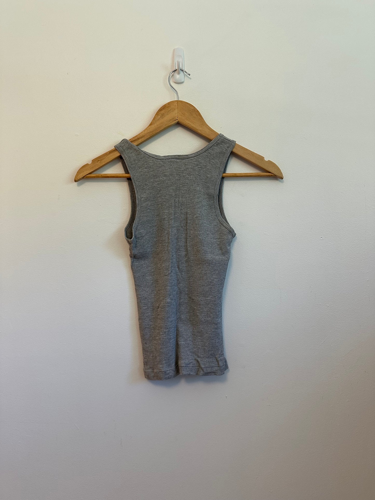 Bejeweled Brooklyn 5 All Stars Rhinestone Ribbed Tank Top in Gray | OS
