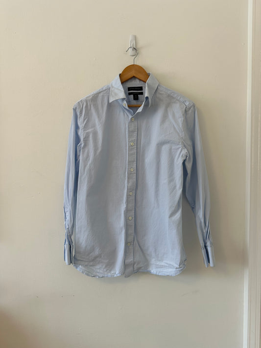 Banana Republic Blue Tailored Slim Fit Cotton Classic Button Down Shirt | Size Medium