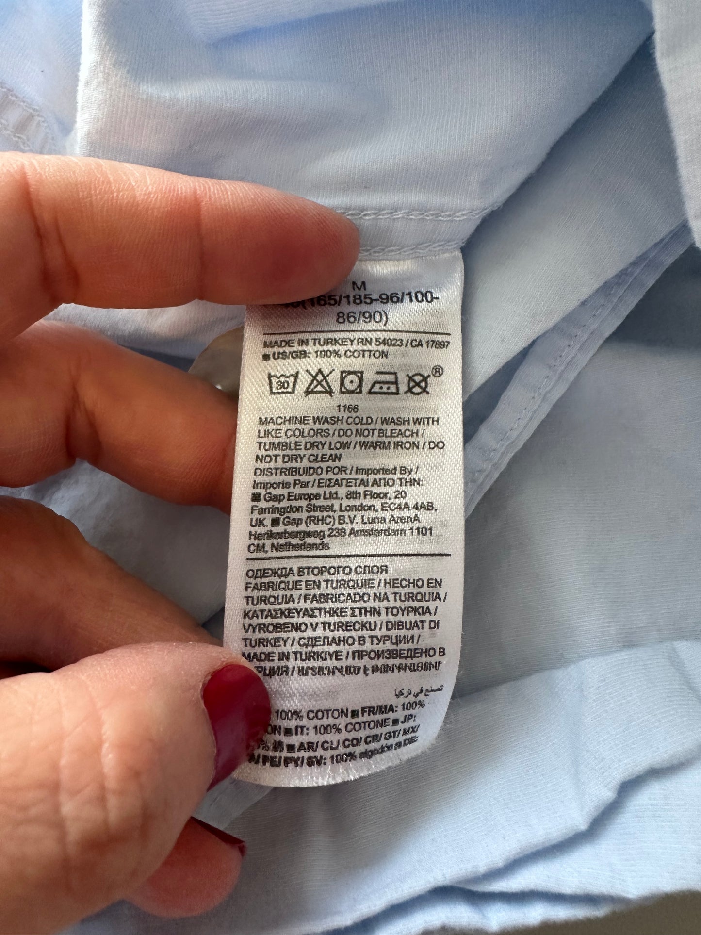 Banana Republic Blue Tailored Slim Fit Cotton Classic Button Down Shirt | Size Medium