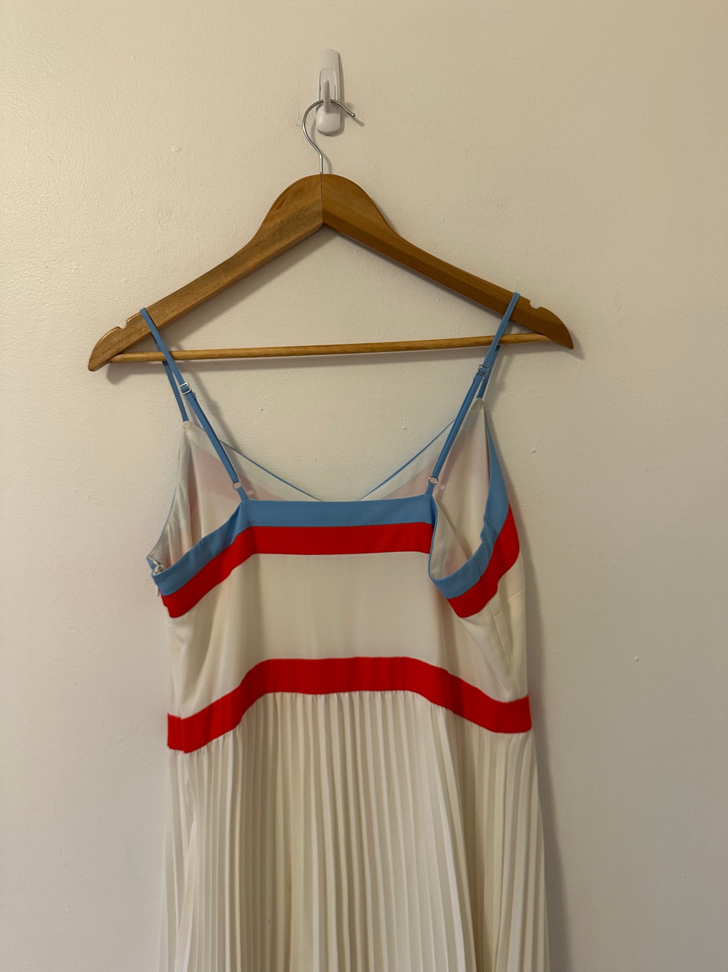 Banana Republic Ivory Pleated Colorblock Dress | Size 6