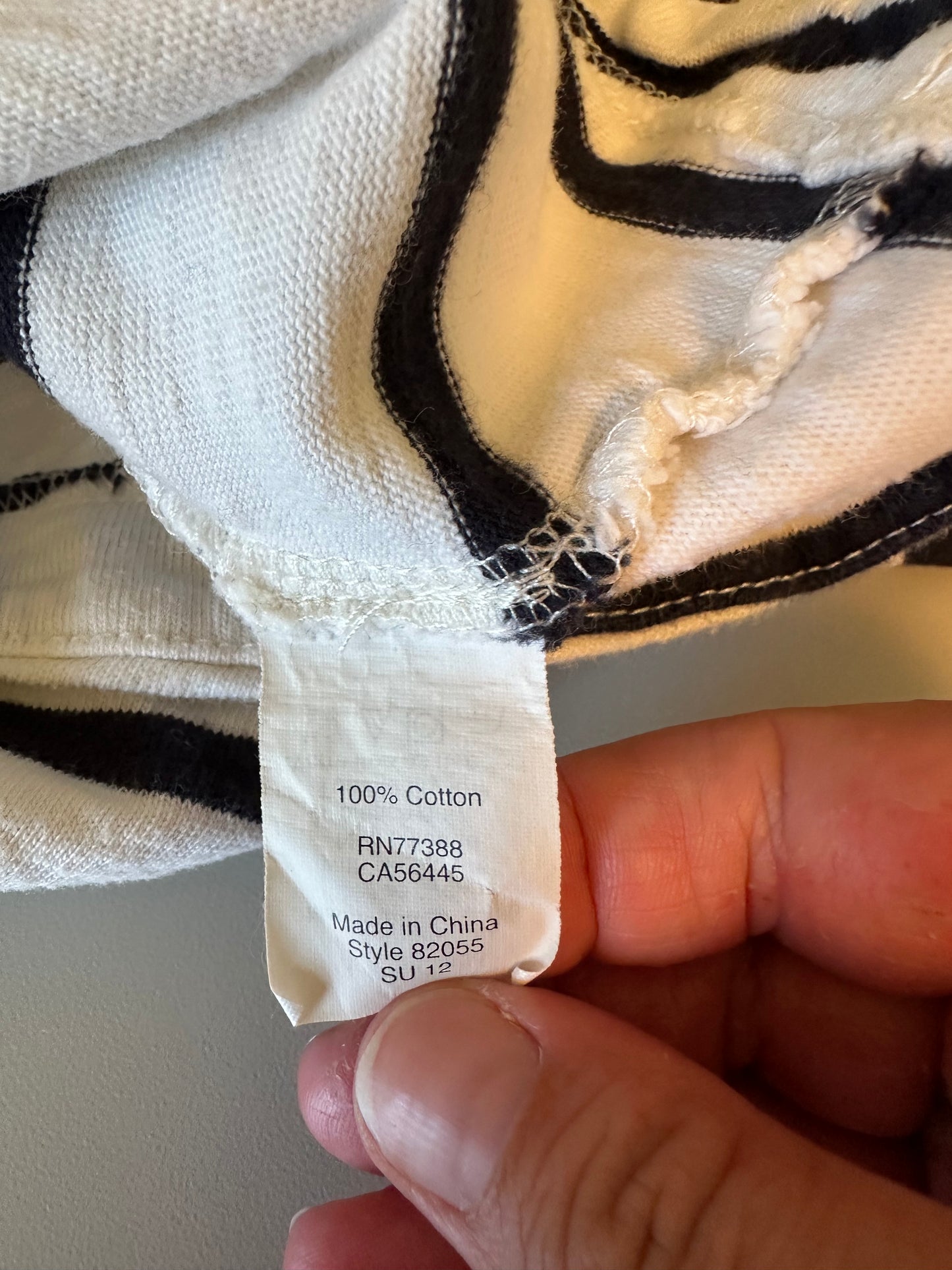J .Crew Striped Cotton Drawstring T-Shirt Dress in Navy and White | Size Small