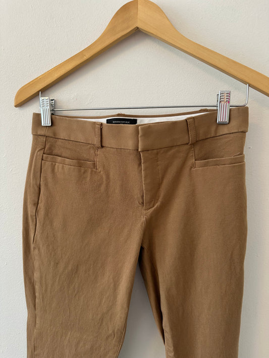 Banana Republic Tan Sloan Low Rise Straight Leg Trousers | Size 2
