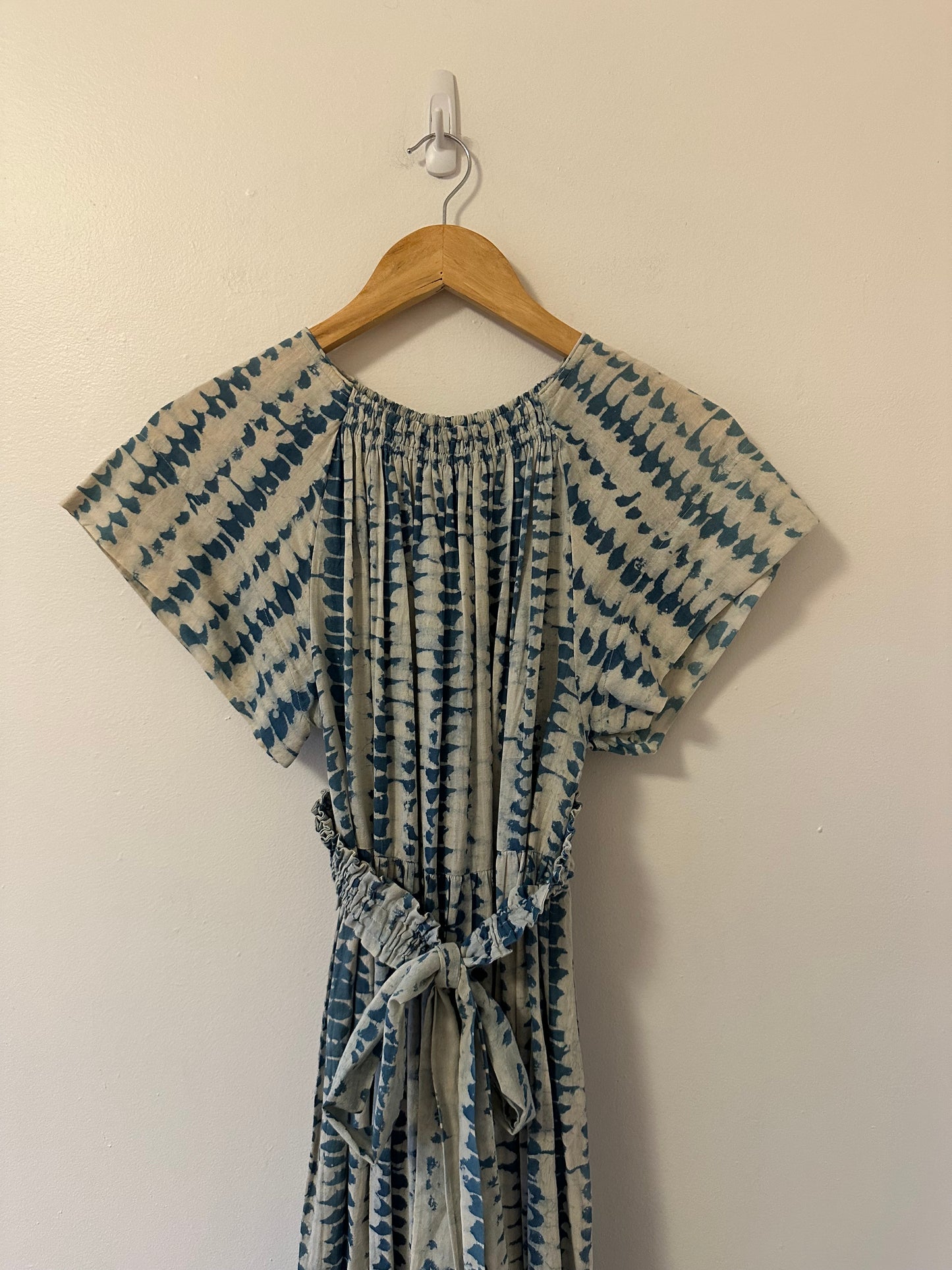 Mirth Vienna Maxi Dress in Indigo Tie Dye | Size Small