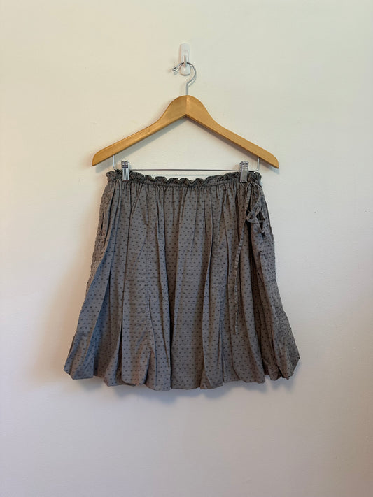 Gap Grey Swiss Dot Bubble Hem Mini Skirt | Size Medium