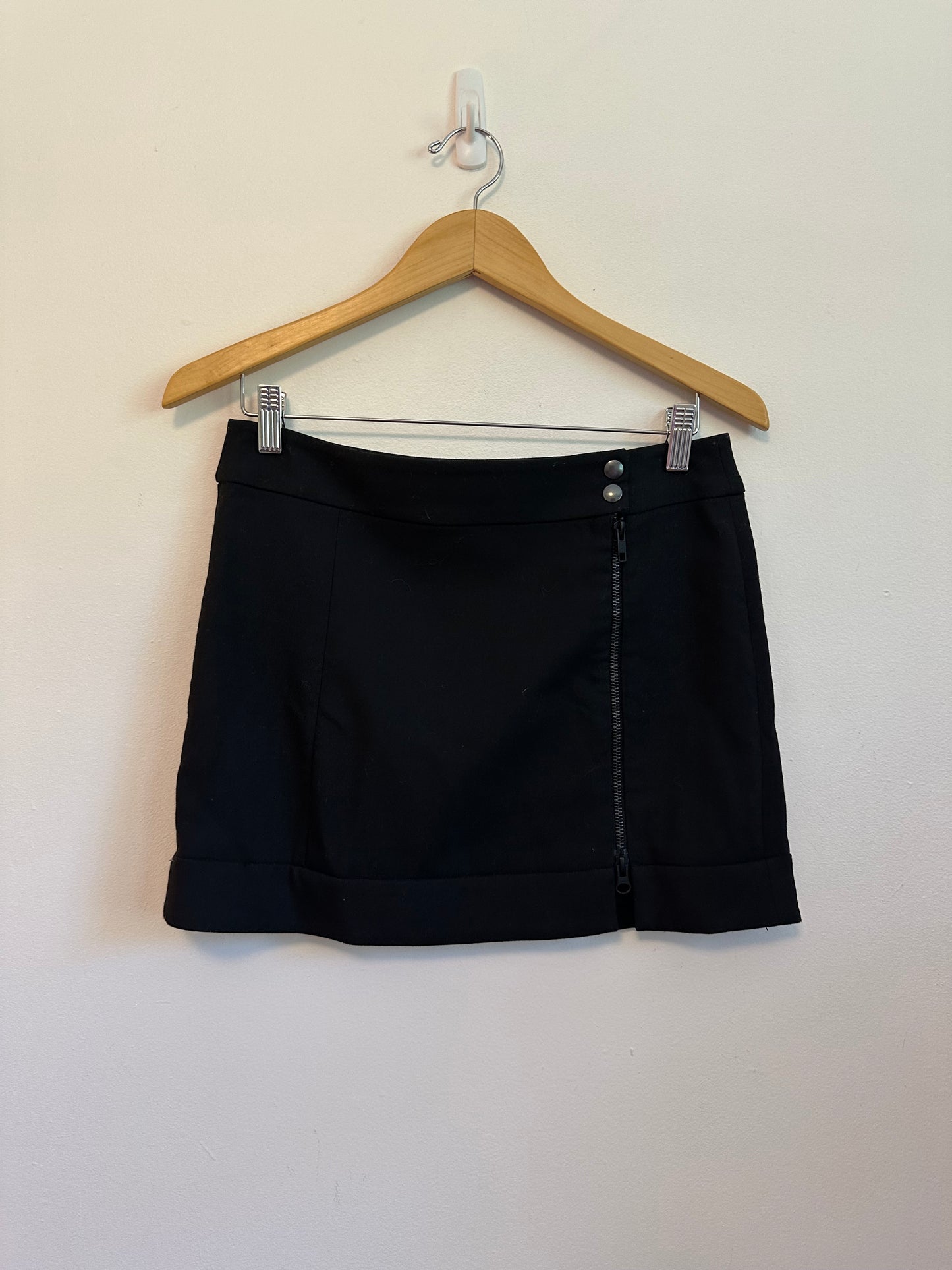 French Connection Black Side Zip Mini Skirt | Size 4