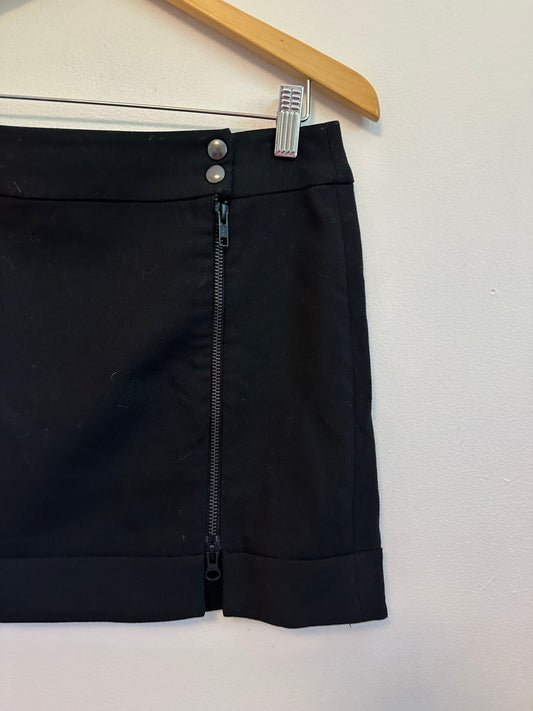 French Connection Black Side Zip Mini Skirt | Size 4