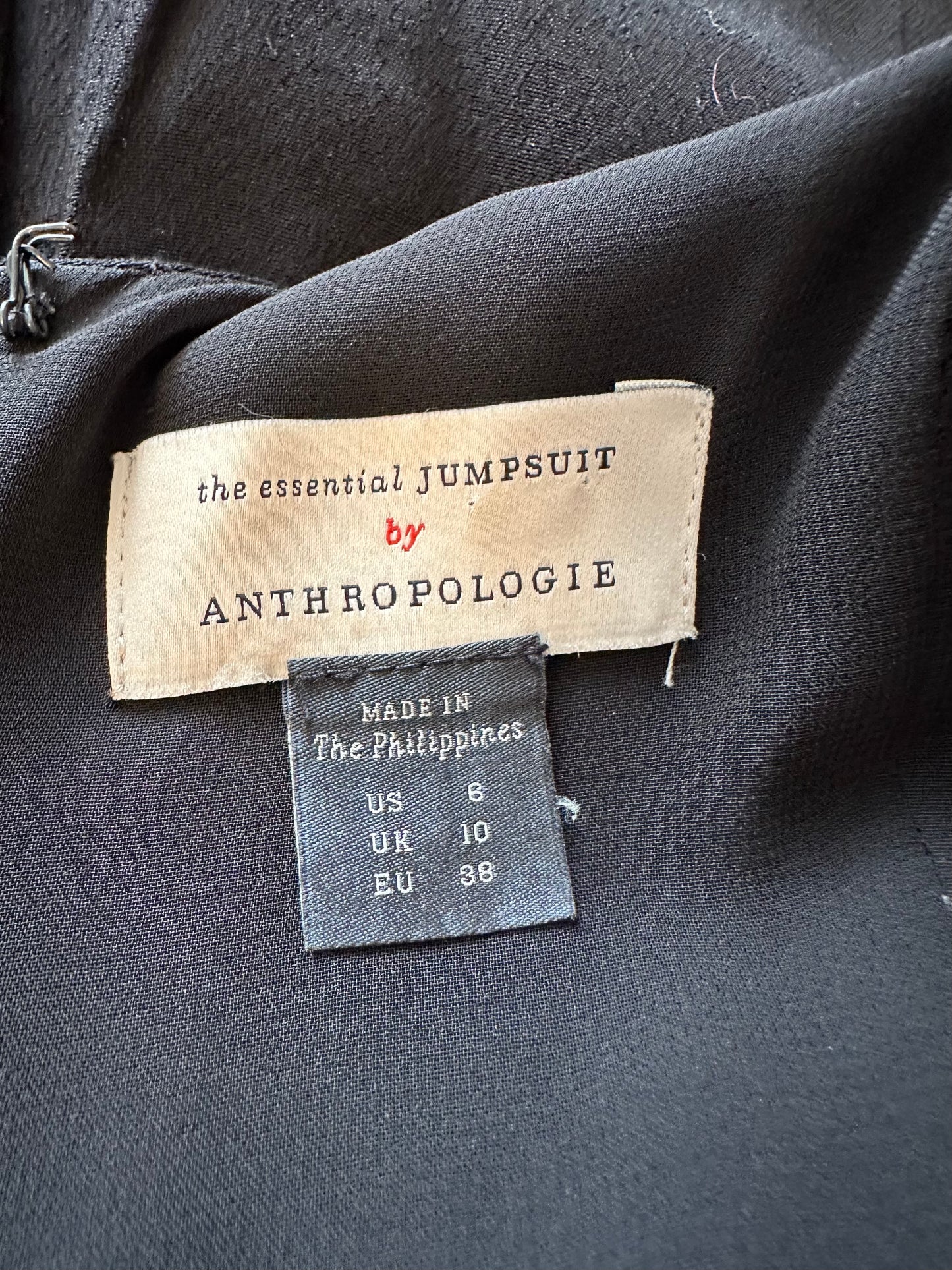 Anthropologie The Essential Black Jumpsuit | Size 8