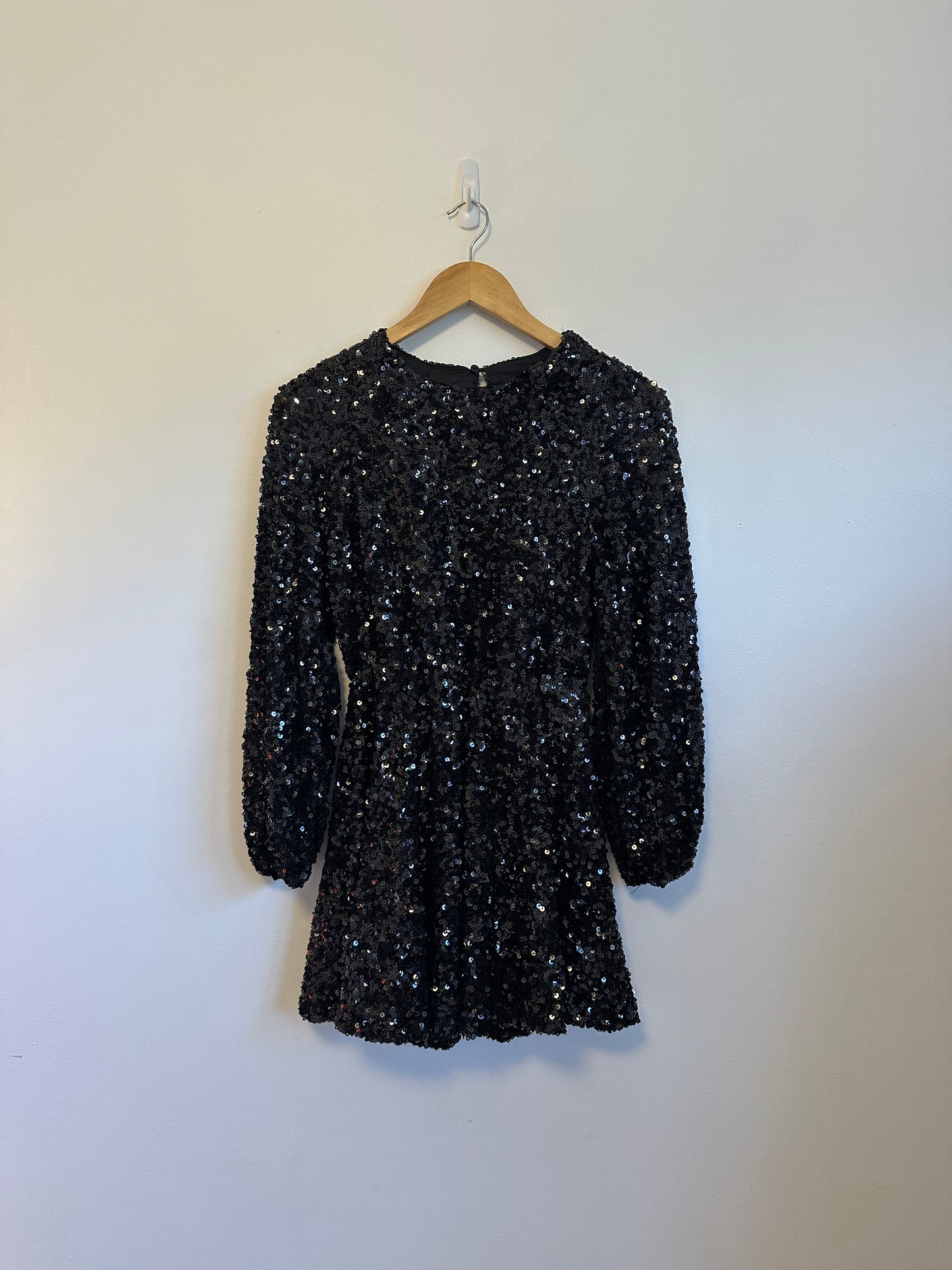 Sunday in Brooklyn NWT Sequin Balloon Sleeve Mini Dress | Size XSP