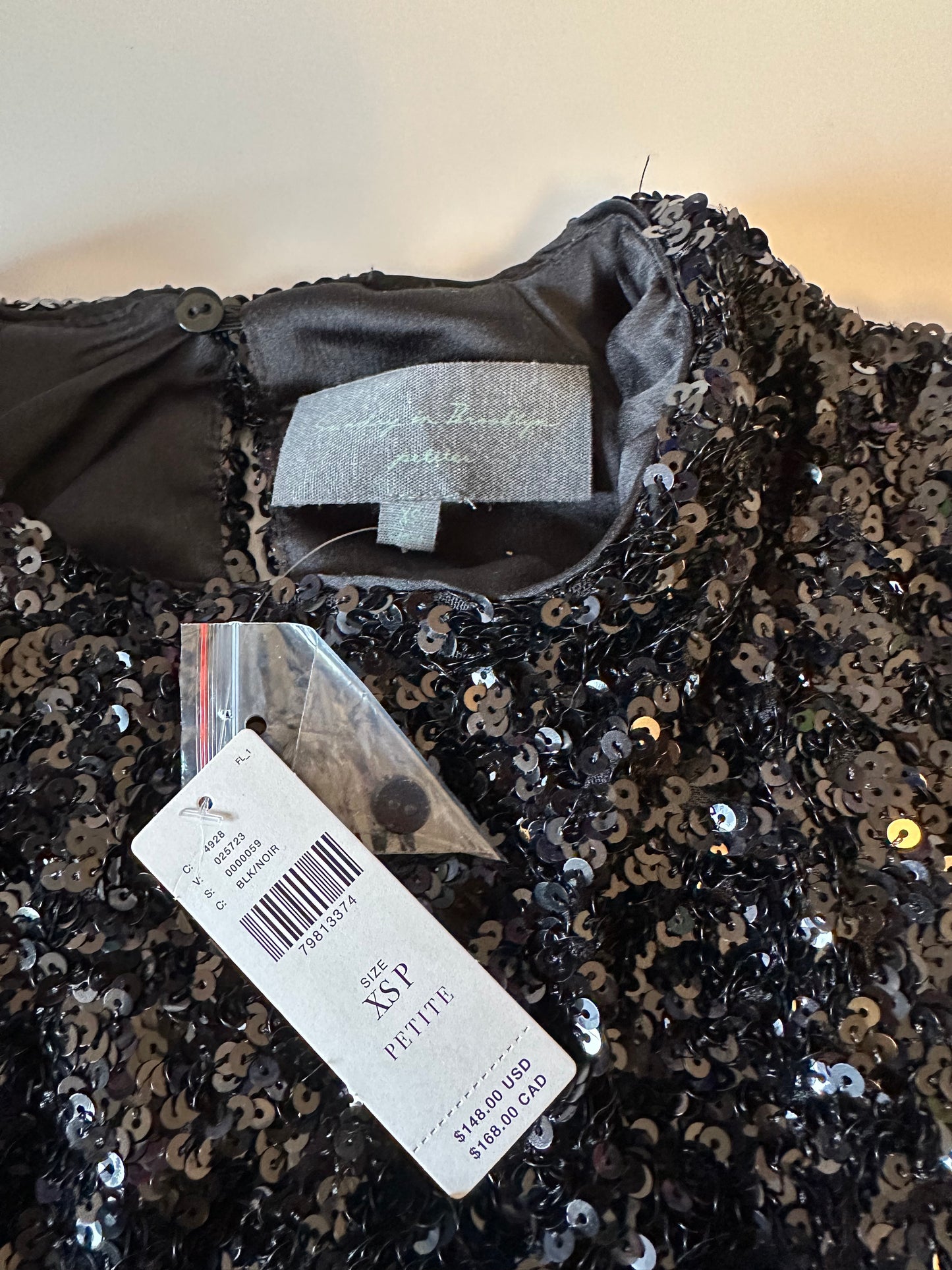 Sunday in Brooklyn NWT Sequin Balloon Sleeve Mini Dress | Size XSP