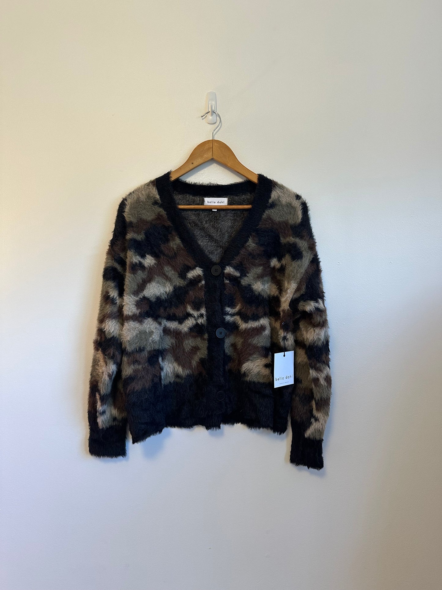 Bella Dahl NWT Fuzzy Camp Sweater Cardigan | Size Small
