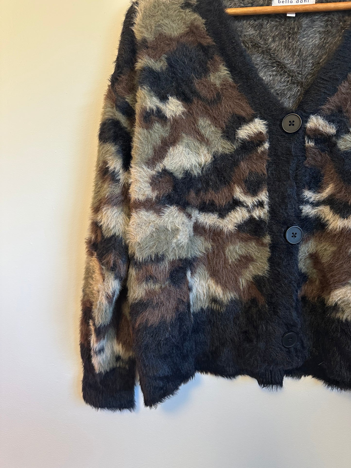 Bella Dahl NWT Fuzzy Camp Sweater Cardigan | Size Small
