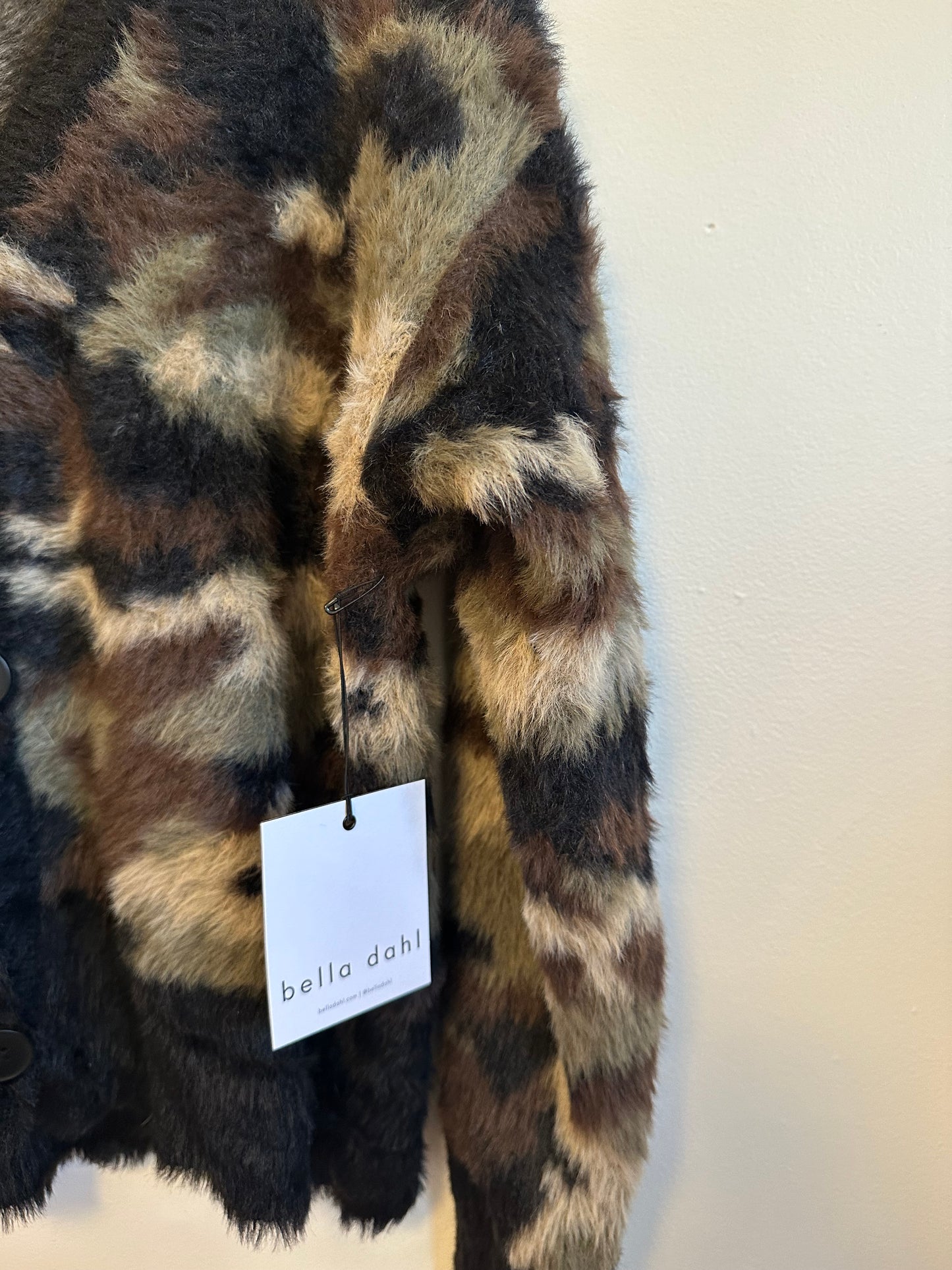 Bella Dahl NWT Fuzzy Camp Sweater Cardigan | Size Small