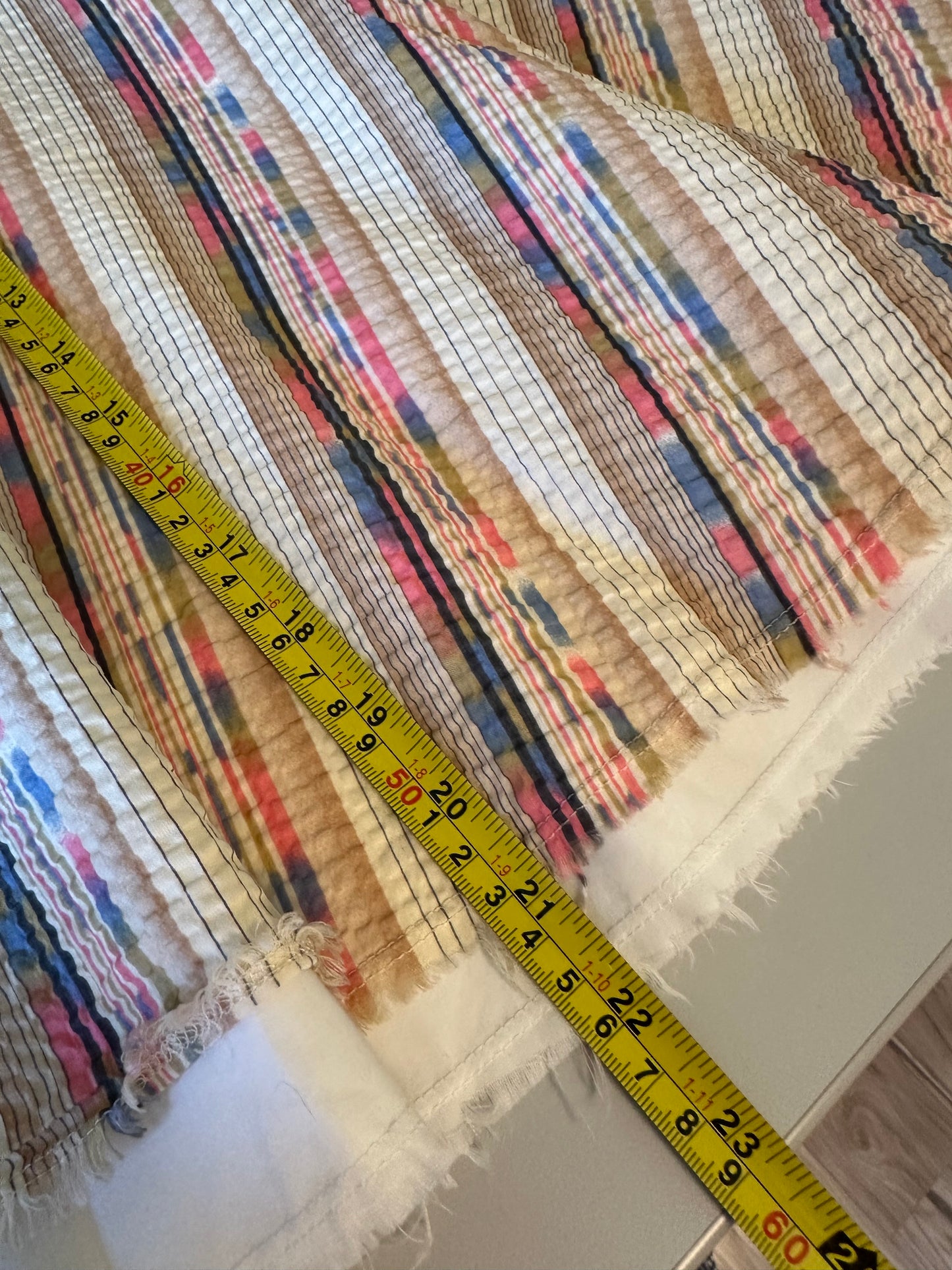 Free People Striped A-Line Multi Color Textured Cotton Skirt | Size 6