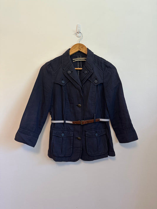 Daughters of the Liberation x Anthropologie Navy Blue Utility Jacket | Size 8