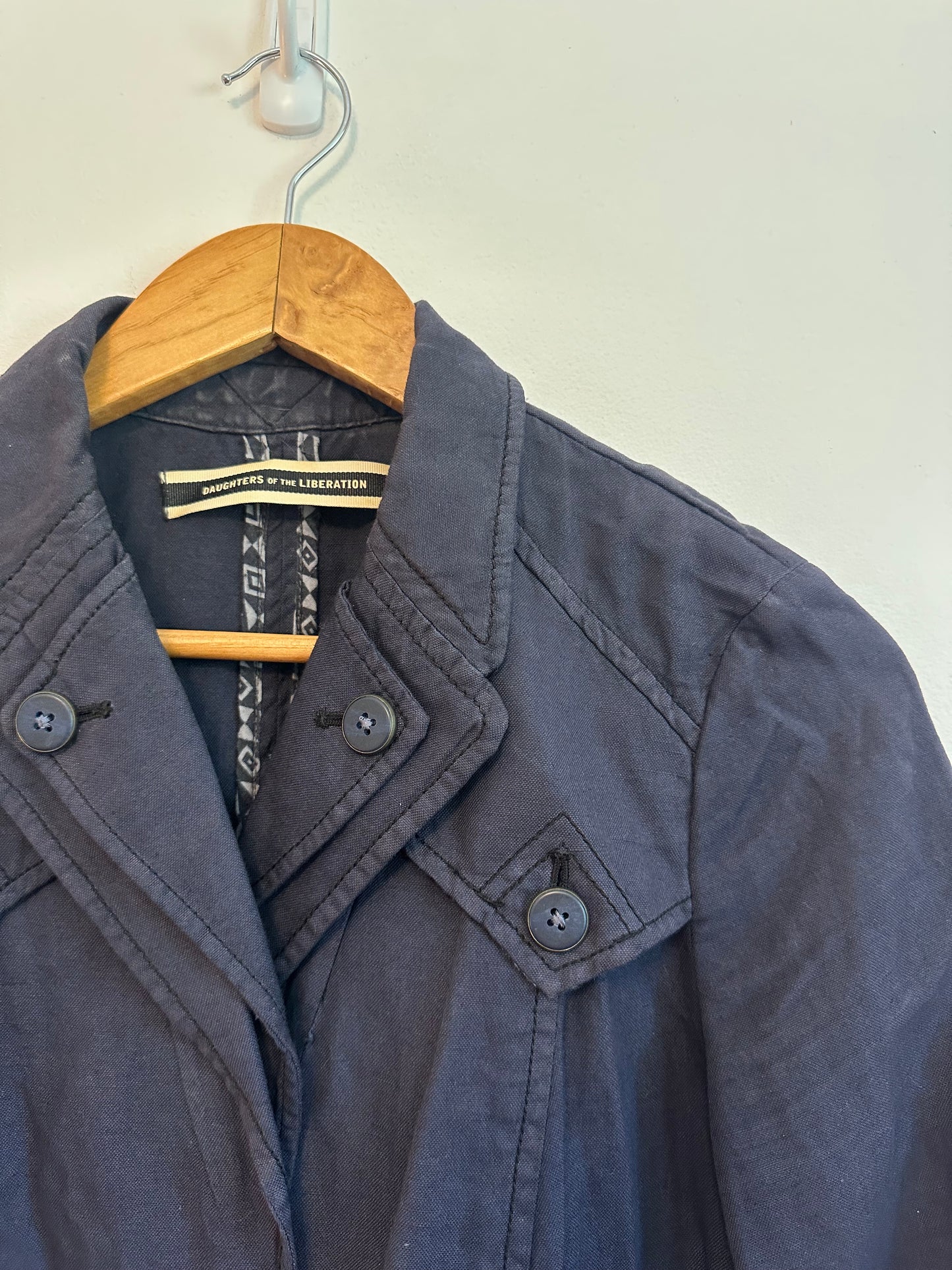 Daughters of the Liberation x Anthropologie Navy Blue Utility Jacket | Size 8