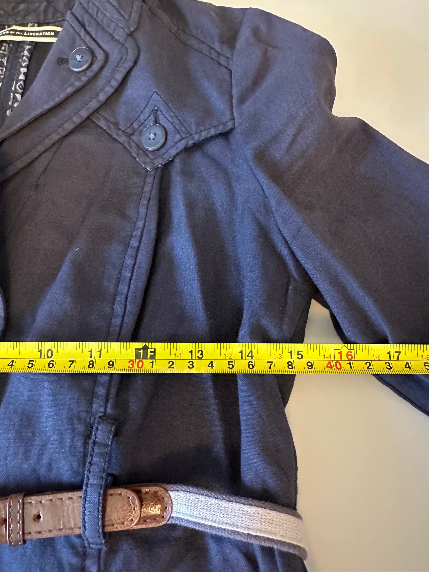 Daughters of the Liberation x Anthropologie Navy Blue Utility Jacket | Size 8