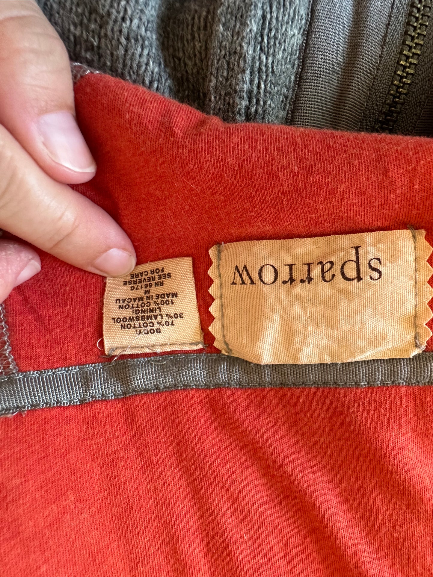 Sparrow x Anthropologie Gray Lambswool Blend Full Zip Longline Cardigan Sweater | Medium