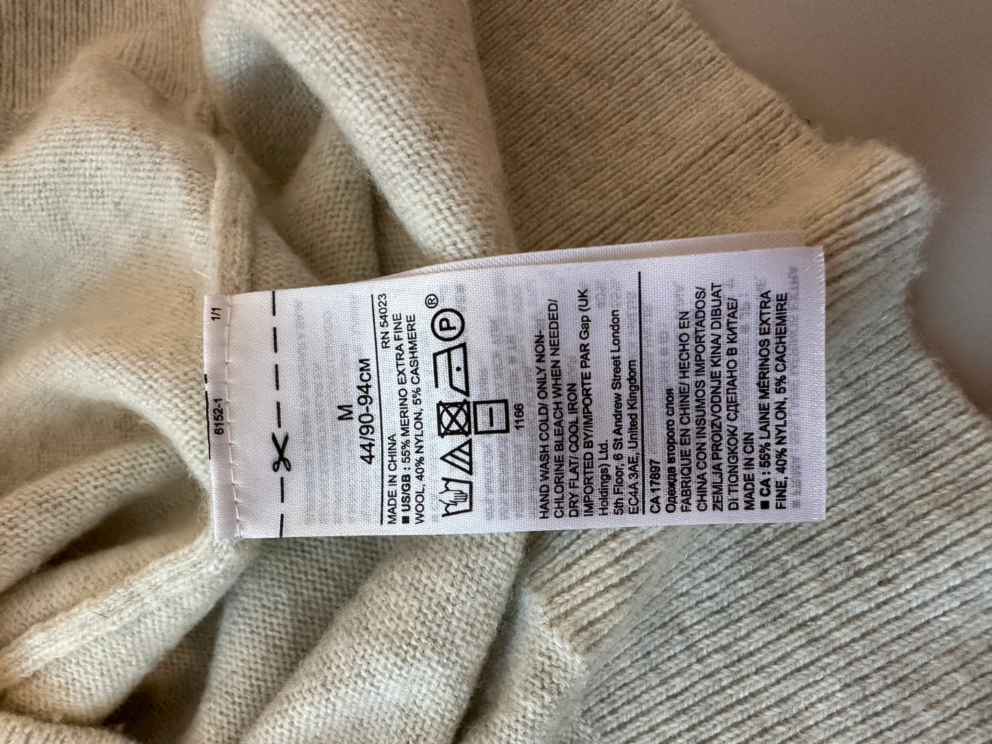 Banana Republic Light Gray Hooded Wool Blend Sweater | Size Medium