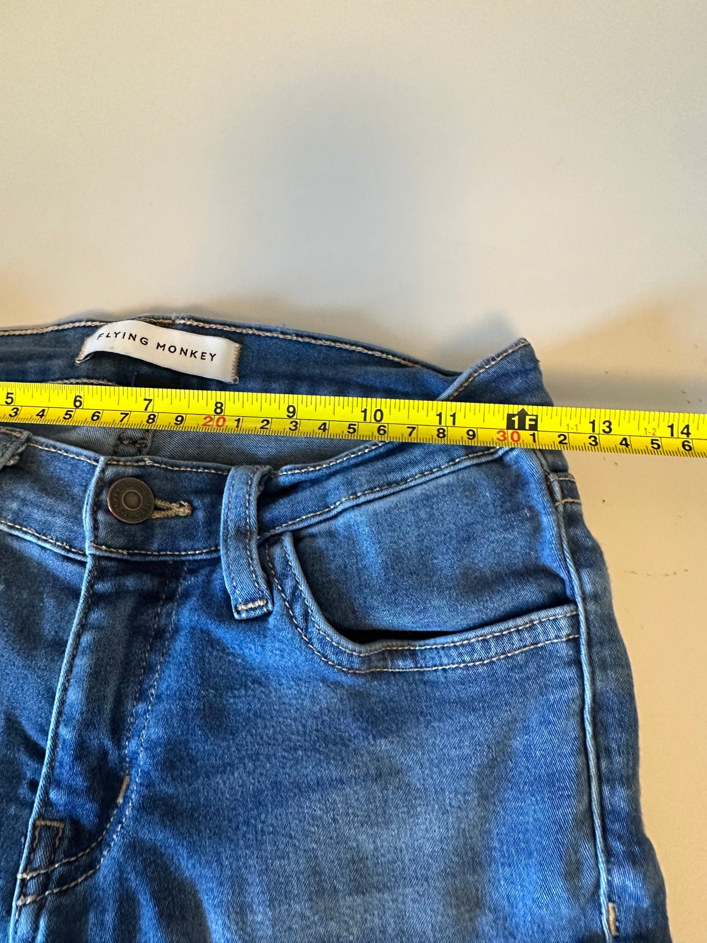 Flying Monkey Medium Wash Mid Rise Skinny Jeans | Size 24