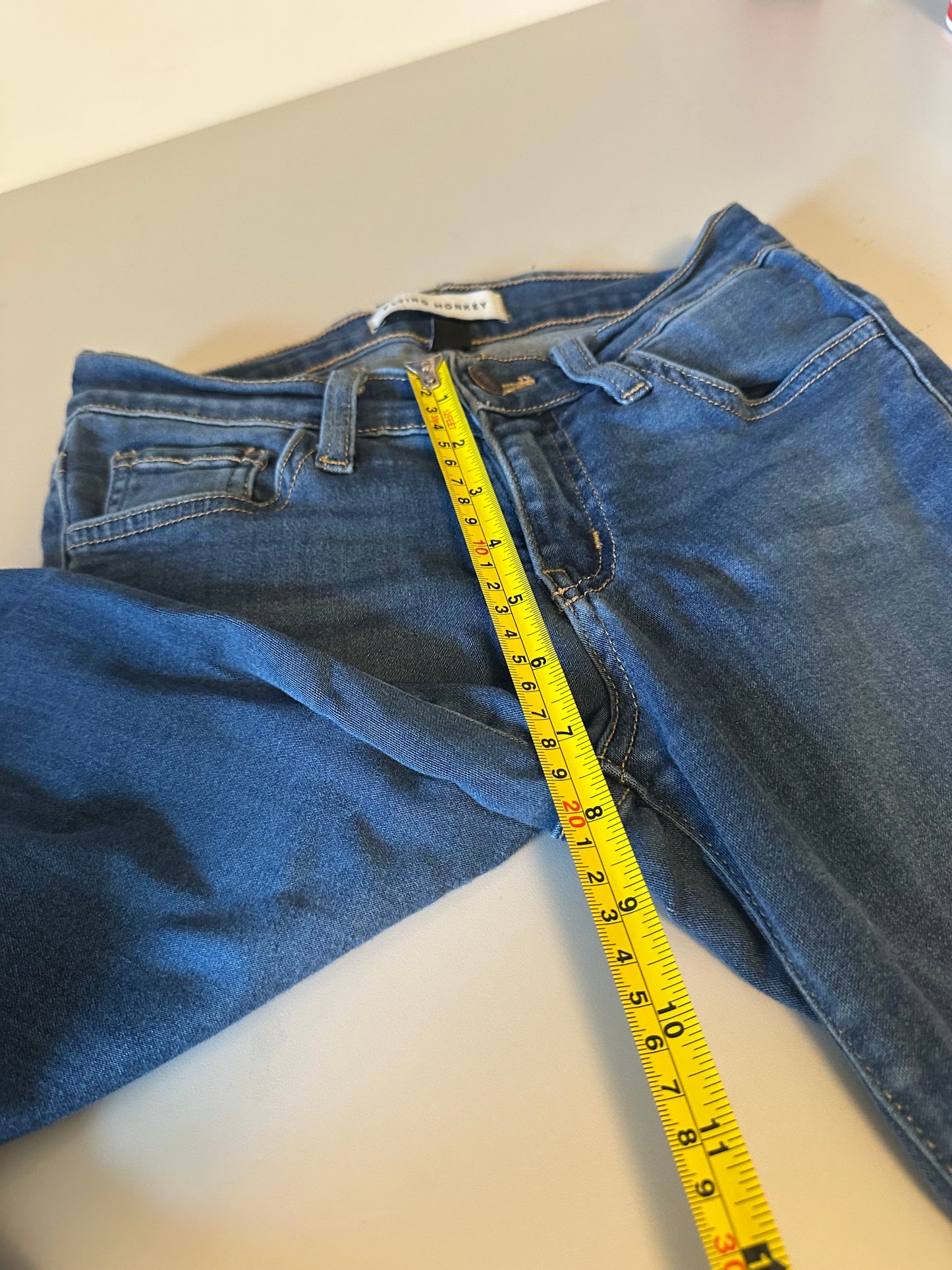 Flying Monkey Medium Wash Mid Rise Skinny Jeans | Size 24