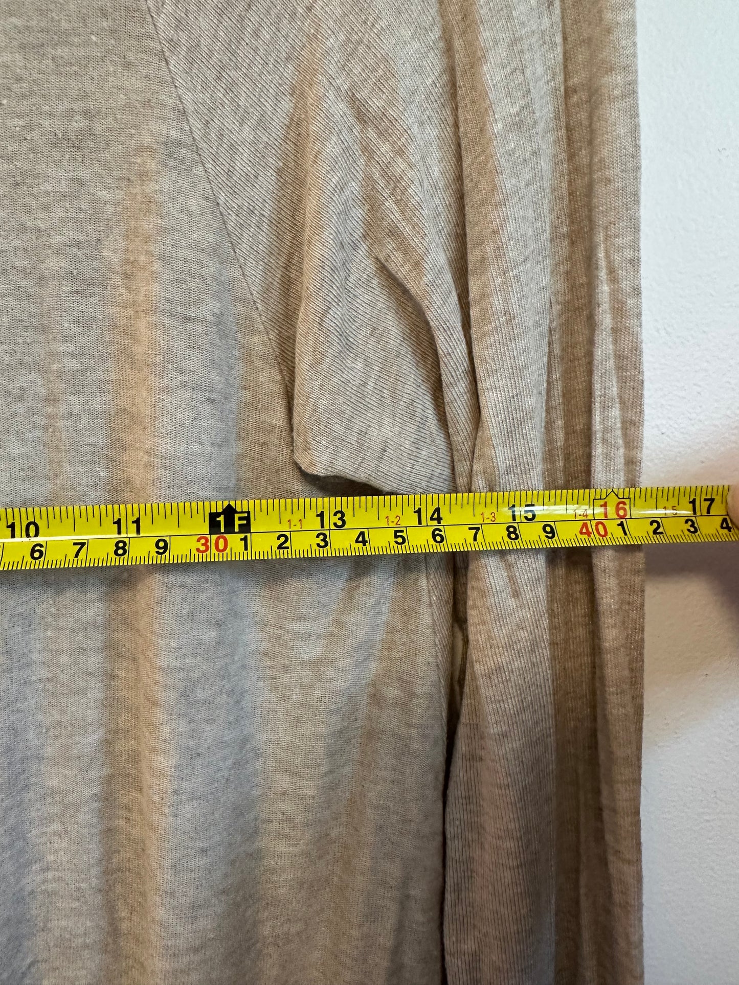 Splendid Oatmeal Heather Draped Open Front Cardigan in Beige | Size XS