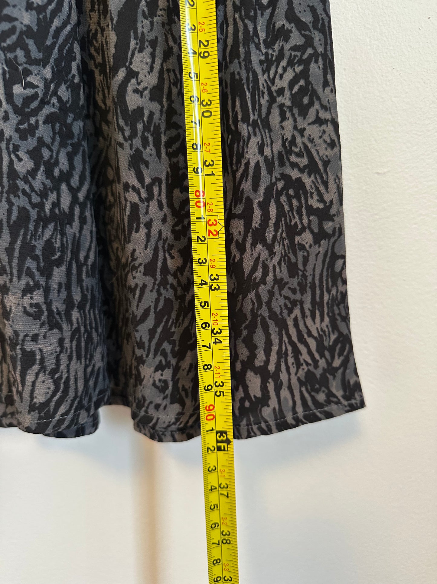 Rails NWT Zana Mini Dress in Abstract Charcoal Animal Print | Size Small