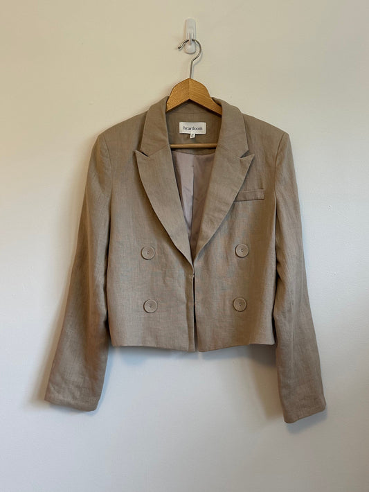 Heartloom Aurelie Blazer in Stone Linen | Size XS