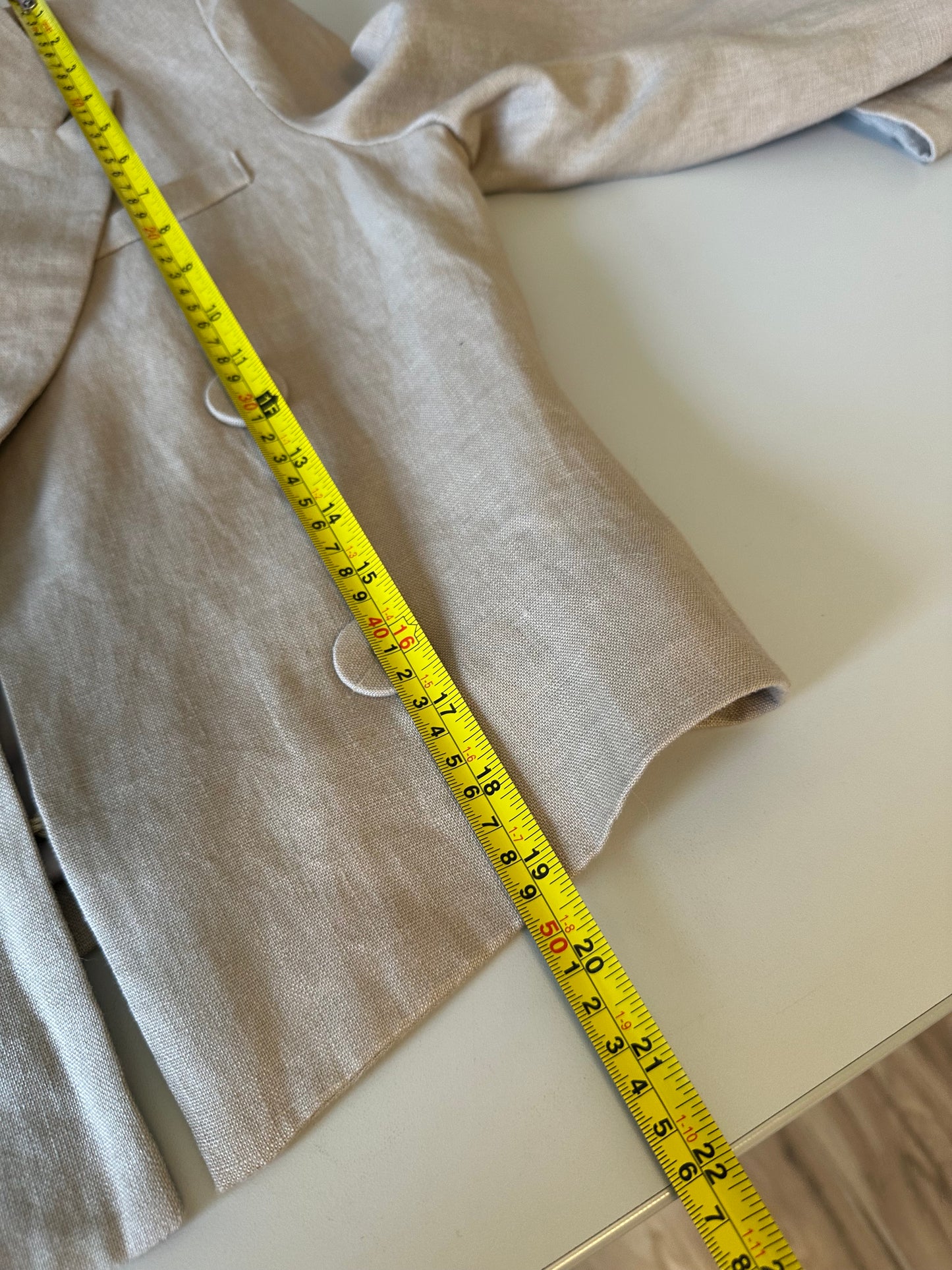 Heartloom Aurelie Blazer in Stone Linen | Size XS