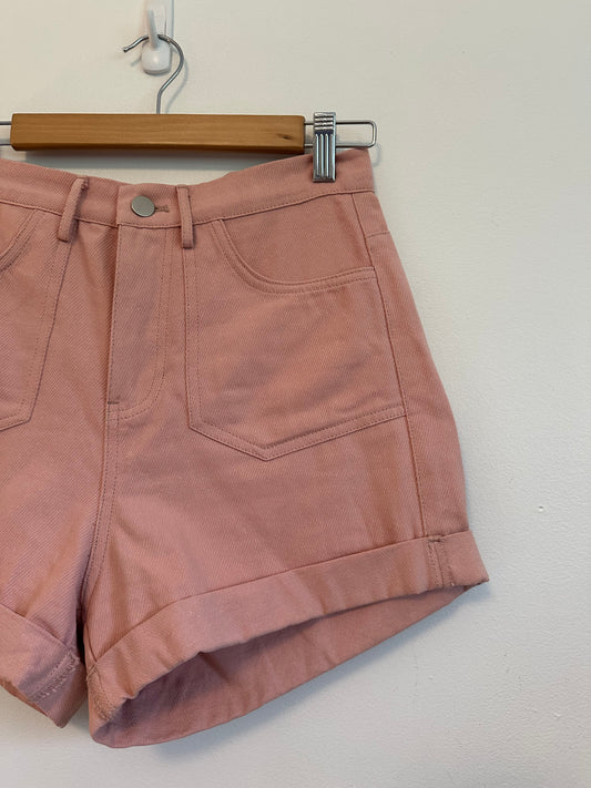 BluIvy Pink Cuffed Chino Shorts | Size Small
